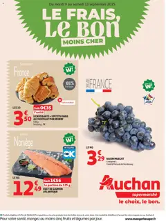 Auchan - Le frais, le bon moins cher geldig vanaf 09/09/2025