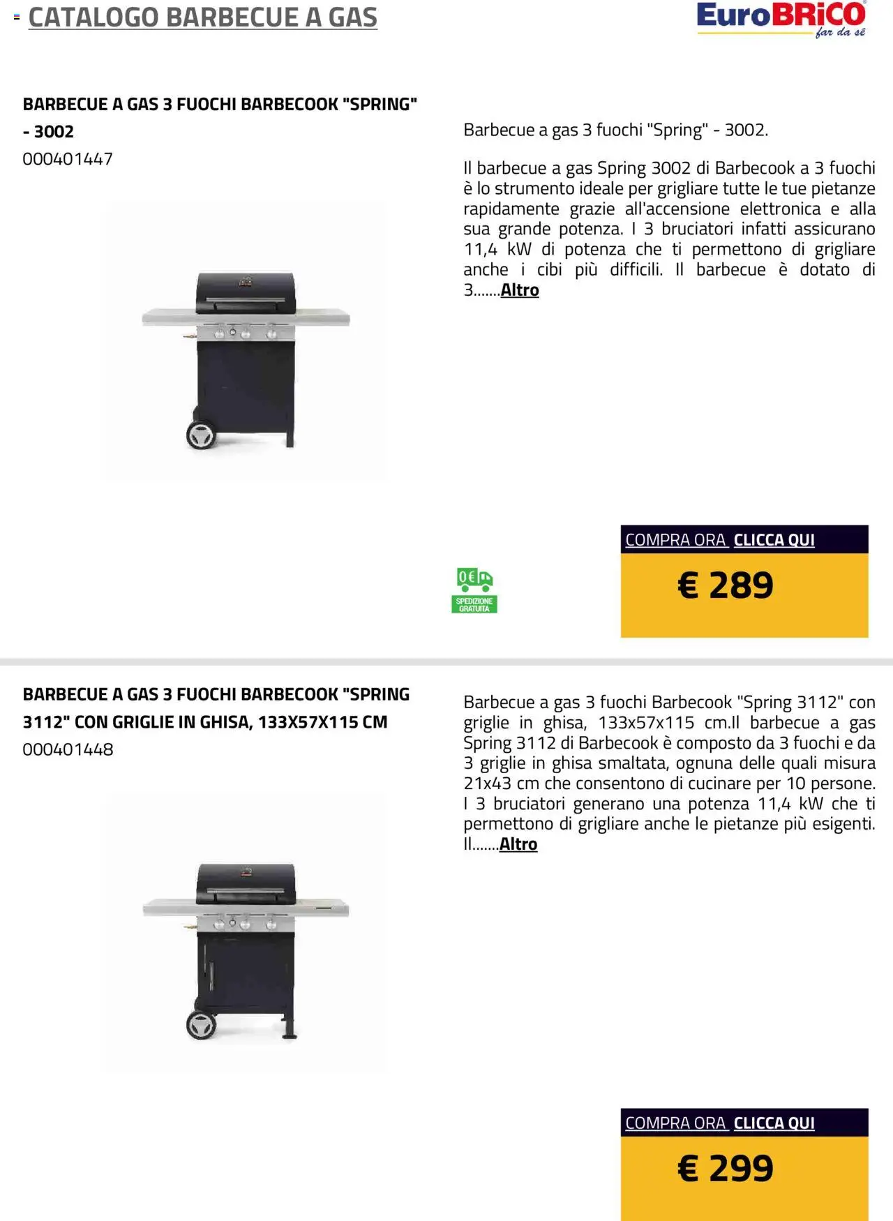 Eurobrico Barbecue a Gas catalogo - pagina 17 - valido dal 23/07/2025
