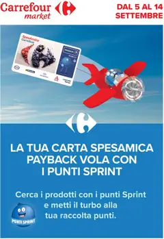 Anteprima Carrefour Market Punti Sprint Payback catalogo valida dal 05/09/2025