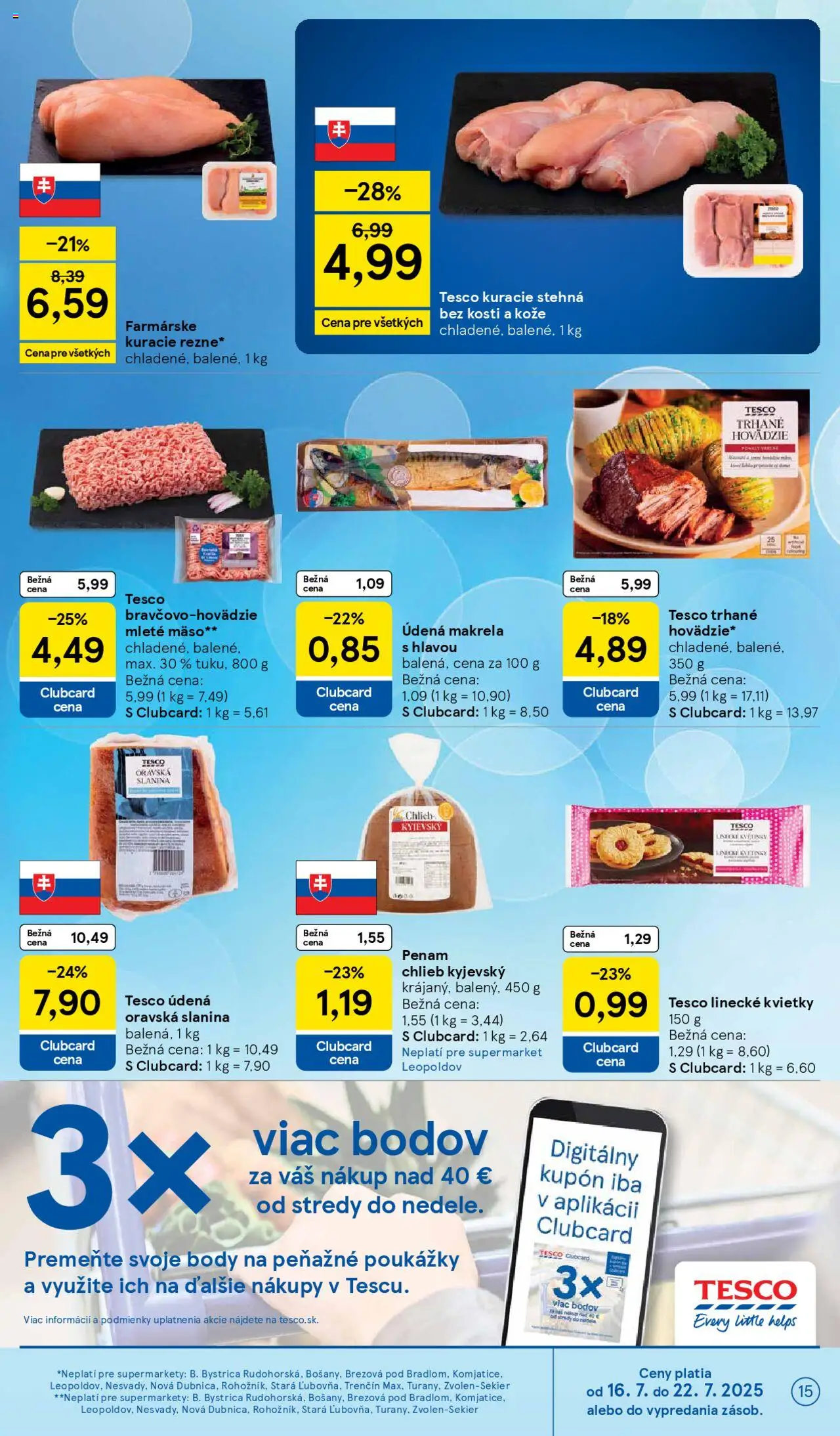 Tesco Supermarket - leták - strana 15- platný od 16.07.2025