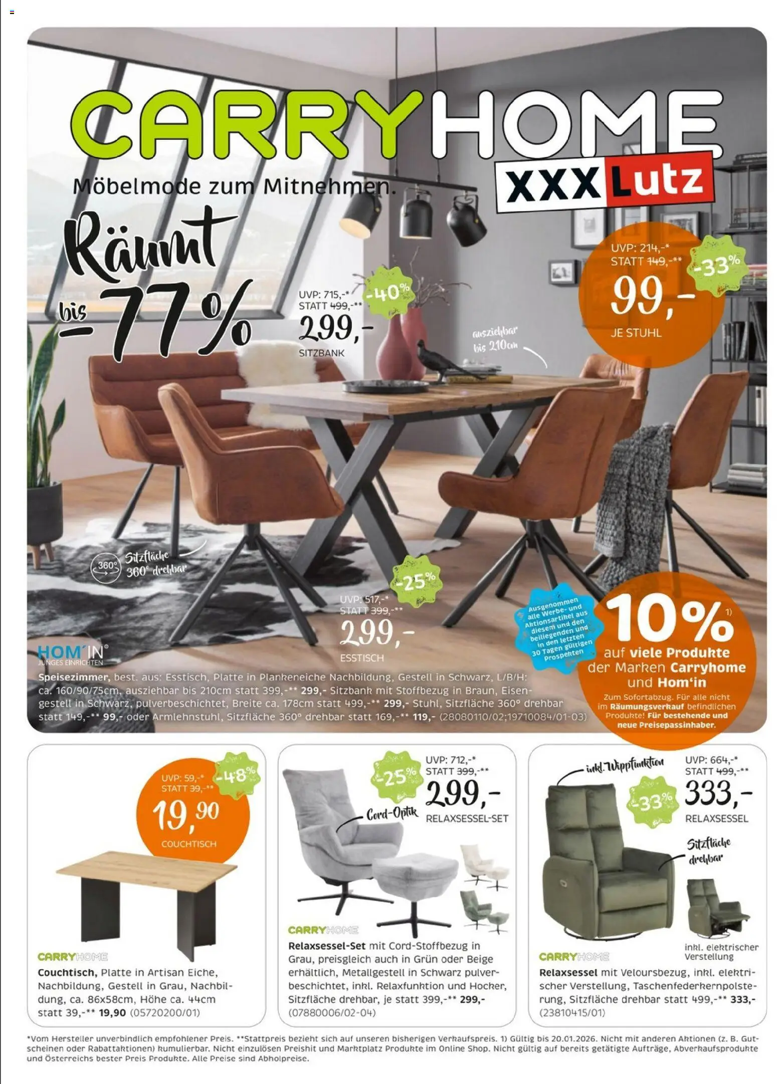 XXXLutz Carry Home - Seite 1- gültig ab 05.01.2025