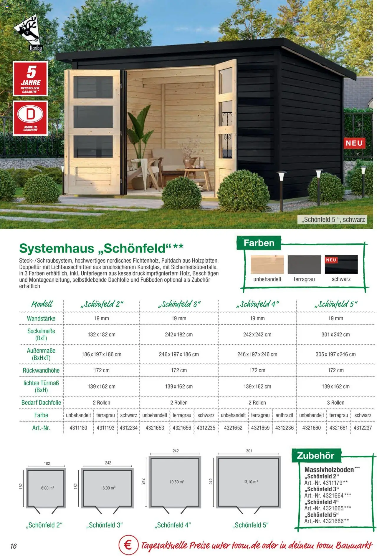 Toom Baumarkt Gartenhäuser & Carports  - Seite 16 - gültig ab 01.01.2025