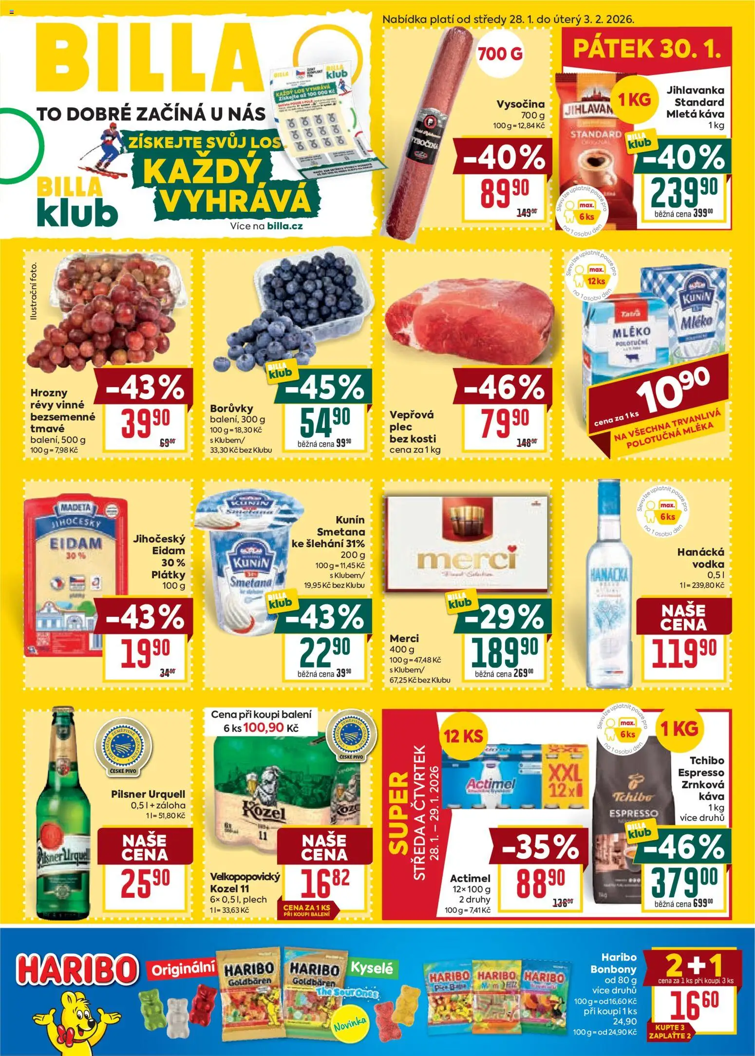 Billa Velký leták - strana 1- platný od 28.01.2026