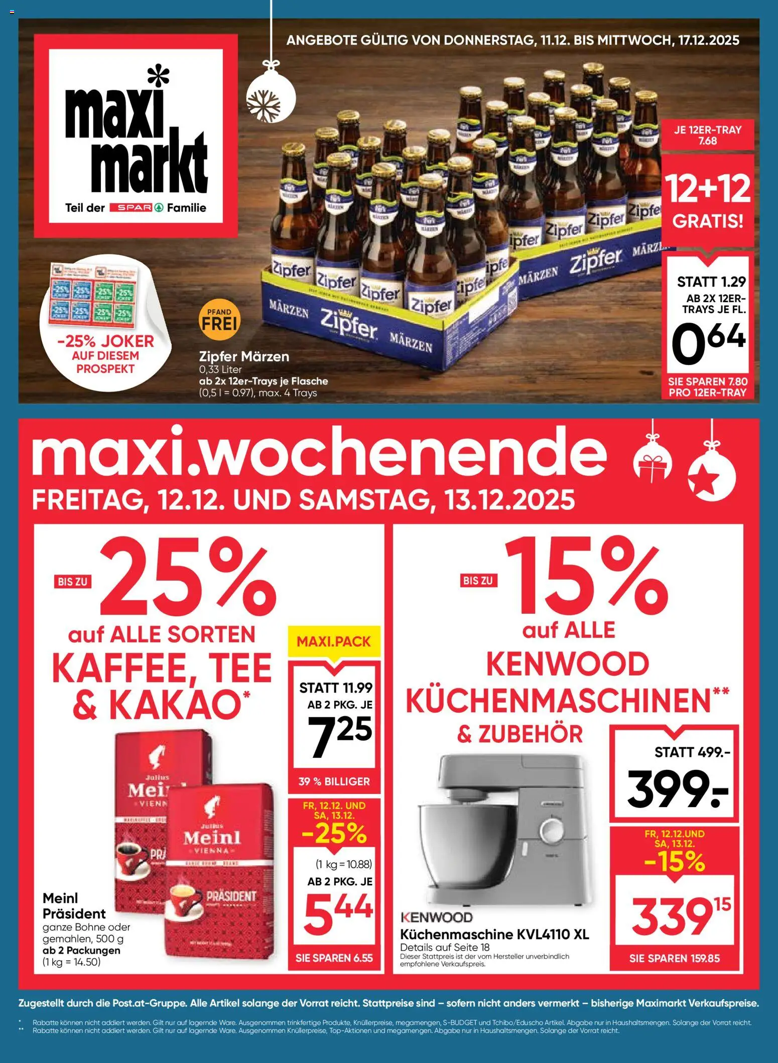 Maximarkt Flugblatt - Seite 1- gültig ab 11.12.2025