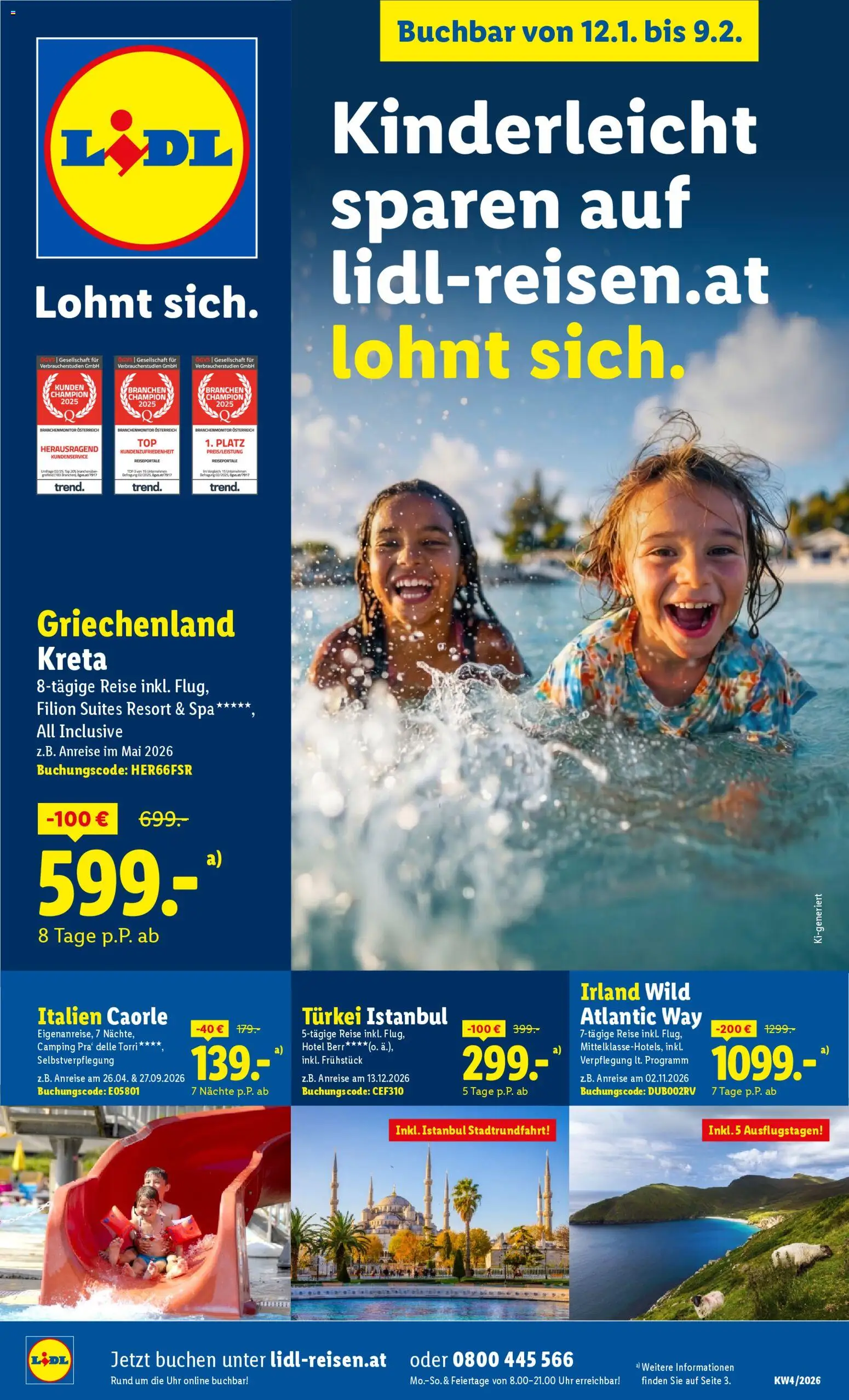 Lidl Frühbucher-Highlights - Seite 1- gültig ab 12.01.2026