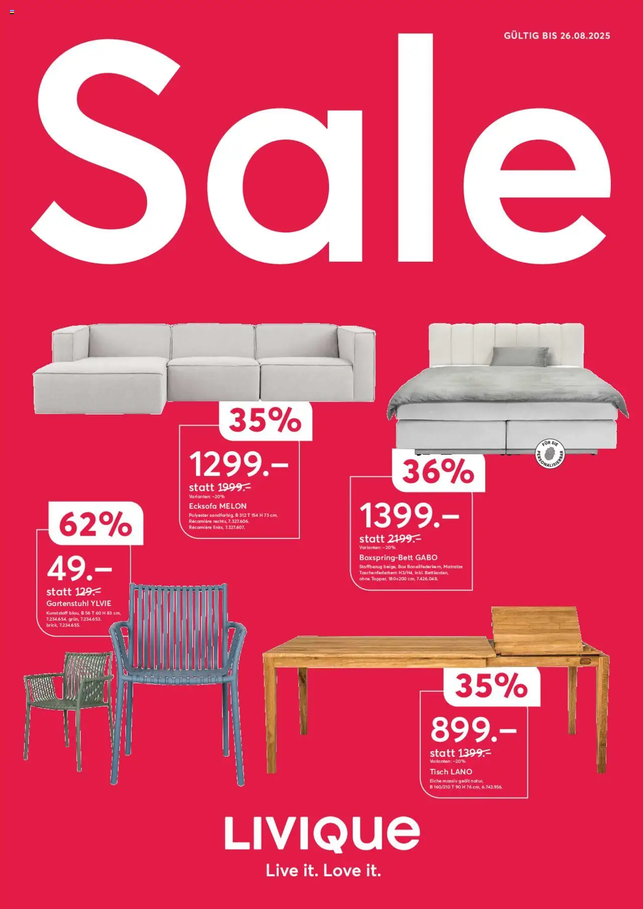 Livique Sale - Seite 1- gültig ab 20.06.2025