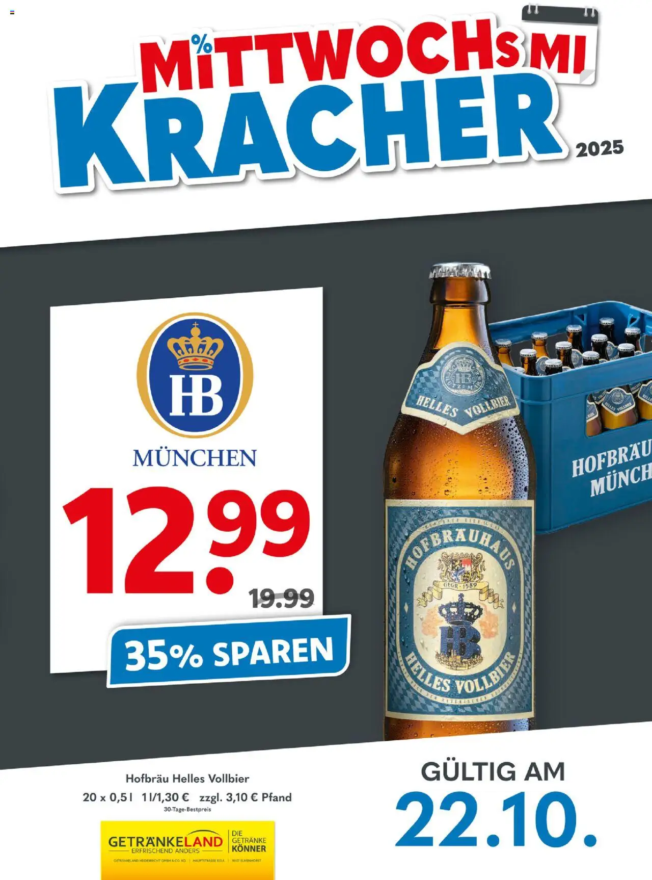 Getränkeland Mittwochs Kracher - Seite 1 - gültig ab 22.10.2025