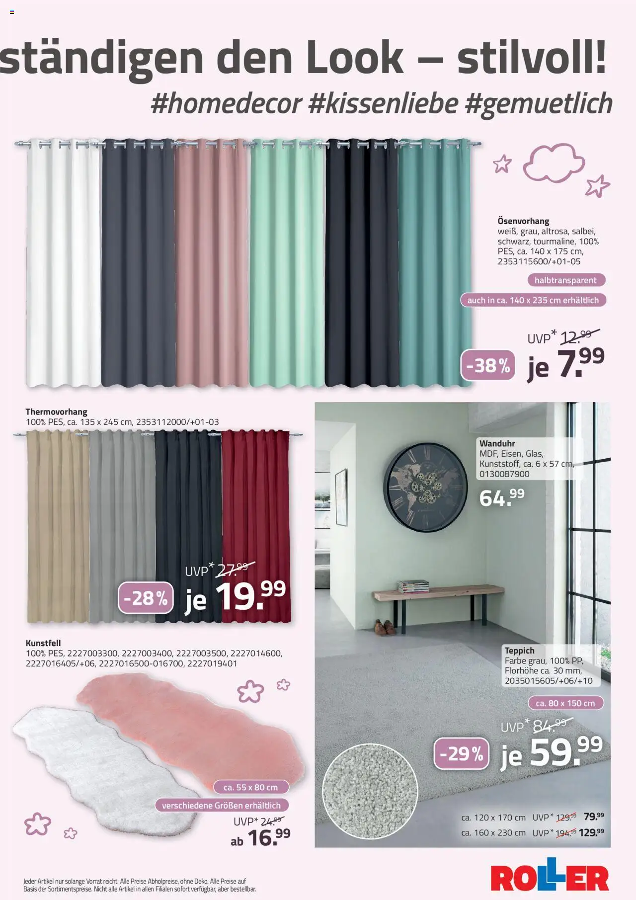 Roller  Textilienmagazin 2025 - Seite 5 - gültig ab 05.10.2025