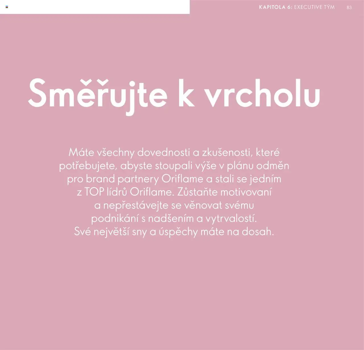 Oriflame katalog Plán odměn pro Brand Partnery - strana 83- platný od 10.04.2025