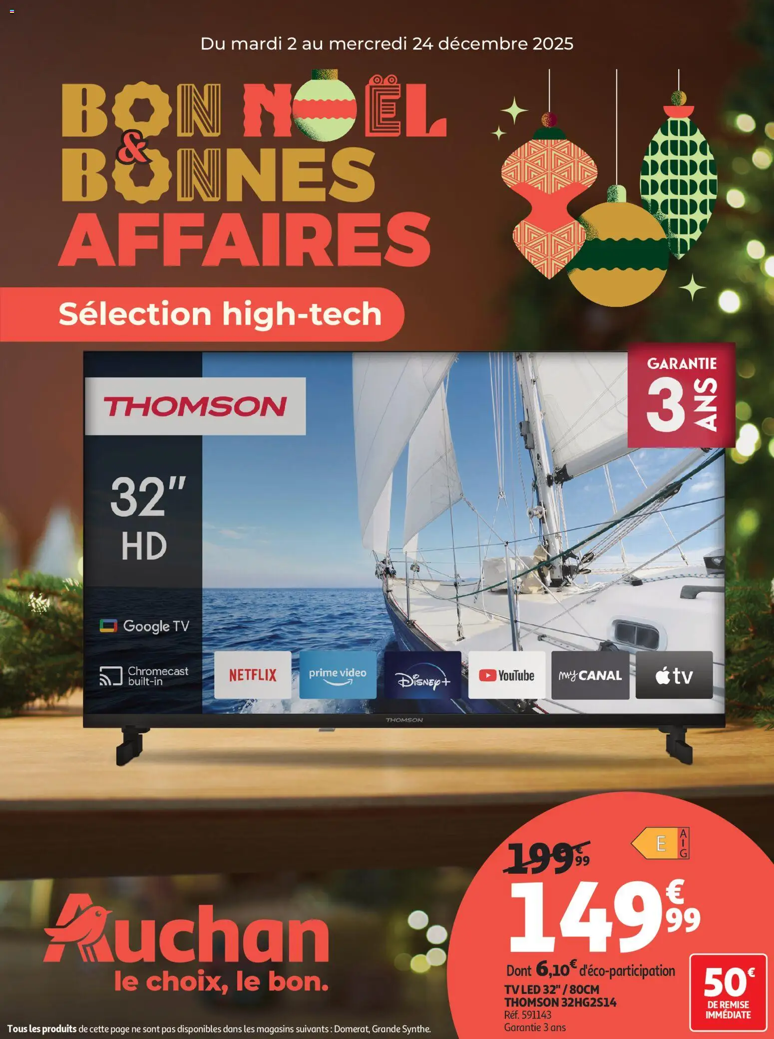 Auchan - Bon Noël et Bonnes Affaires : Sélection hig-tech - pagina 1- geldig vanaf 02/12/2025