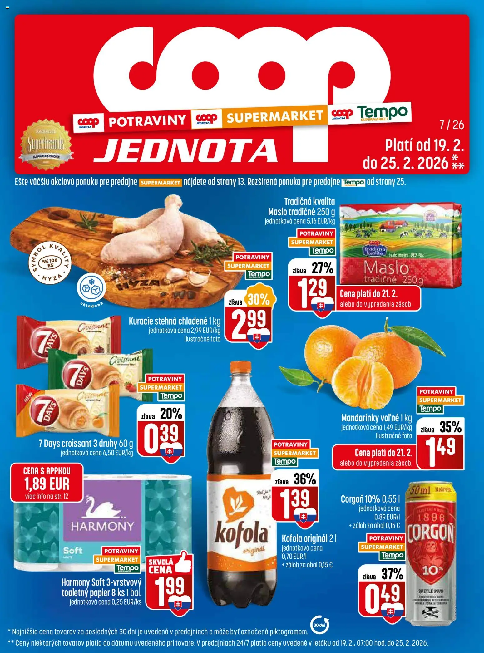 COOP Jednota leták - strana 1- platný od 19.02.2026