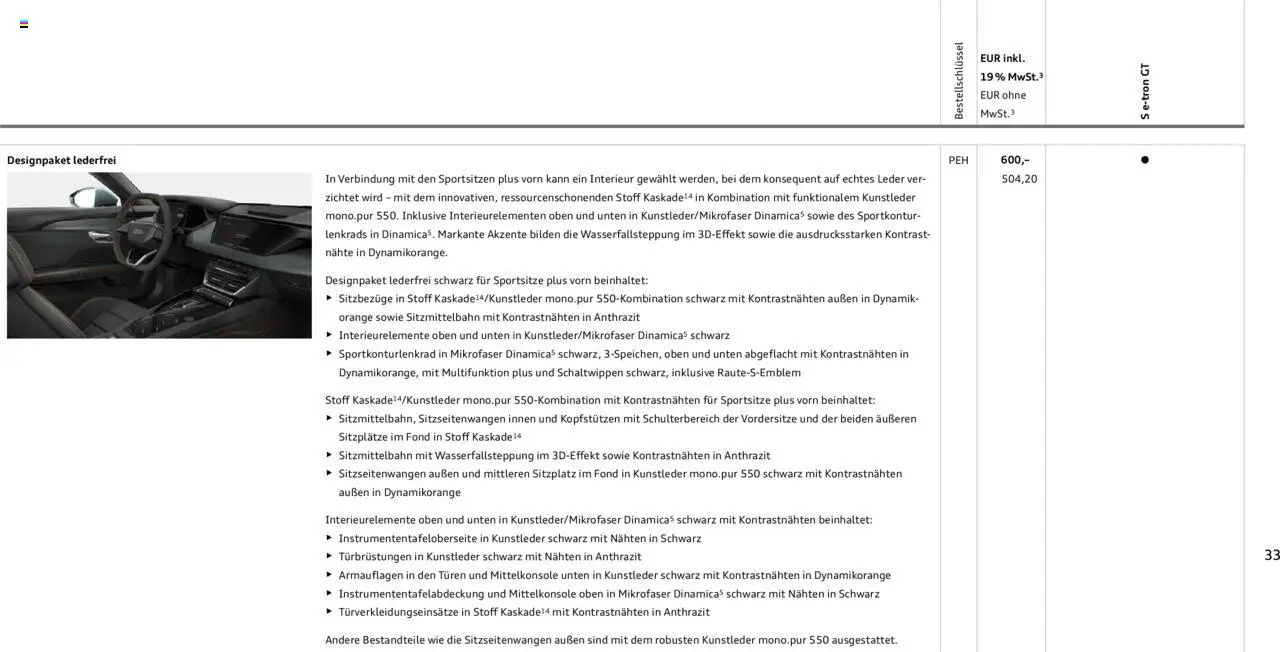 Audi S e-tron GT - Seite 33 - gültig ab 29.01.2025