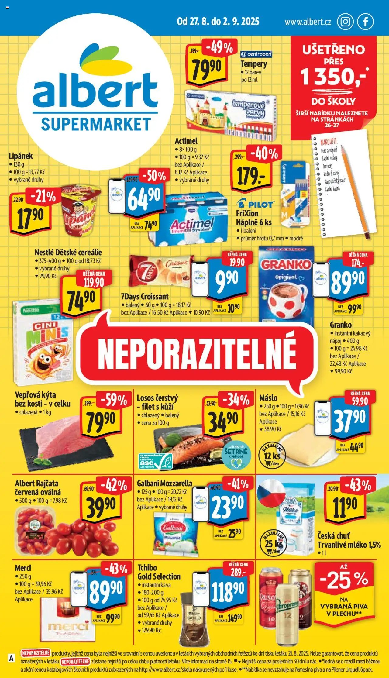 Albert leták - Supermarket - strana 1- platný od 27.08.2025