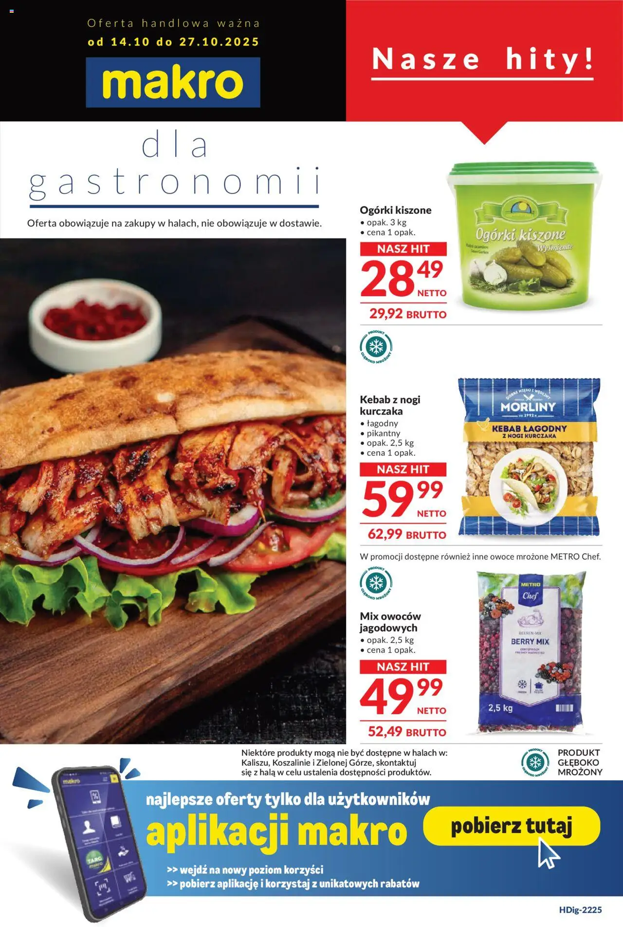 Makro Gazetka - Oferta dla gastronomii - strona 1- ważny od 14.10.2025