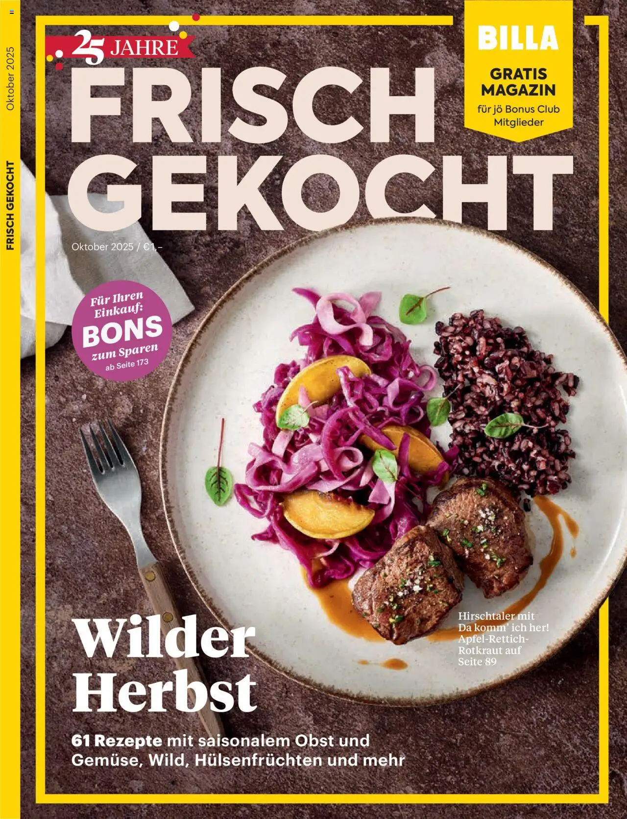 Billa AT - Frisch Gekocht Magazin - 1oldal - érvényes 2025.10.01.-tól