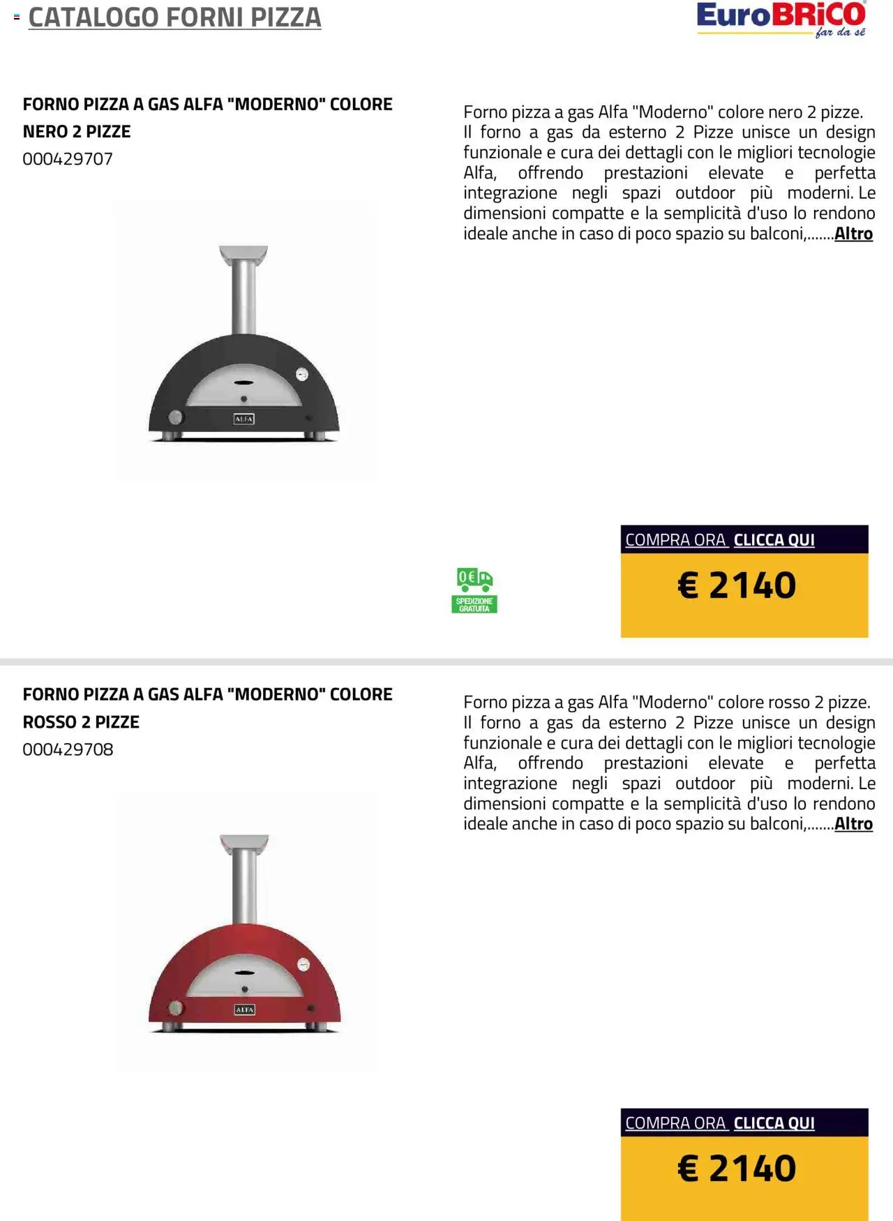 Eurobrico Forni Pizza catalogo - pagina 39 - valido dal 23/07/2025