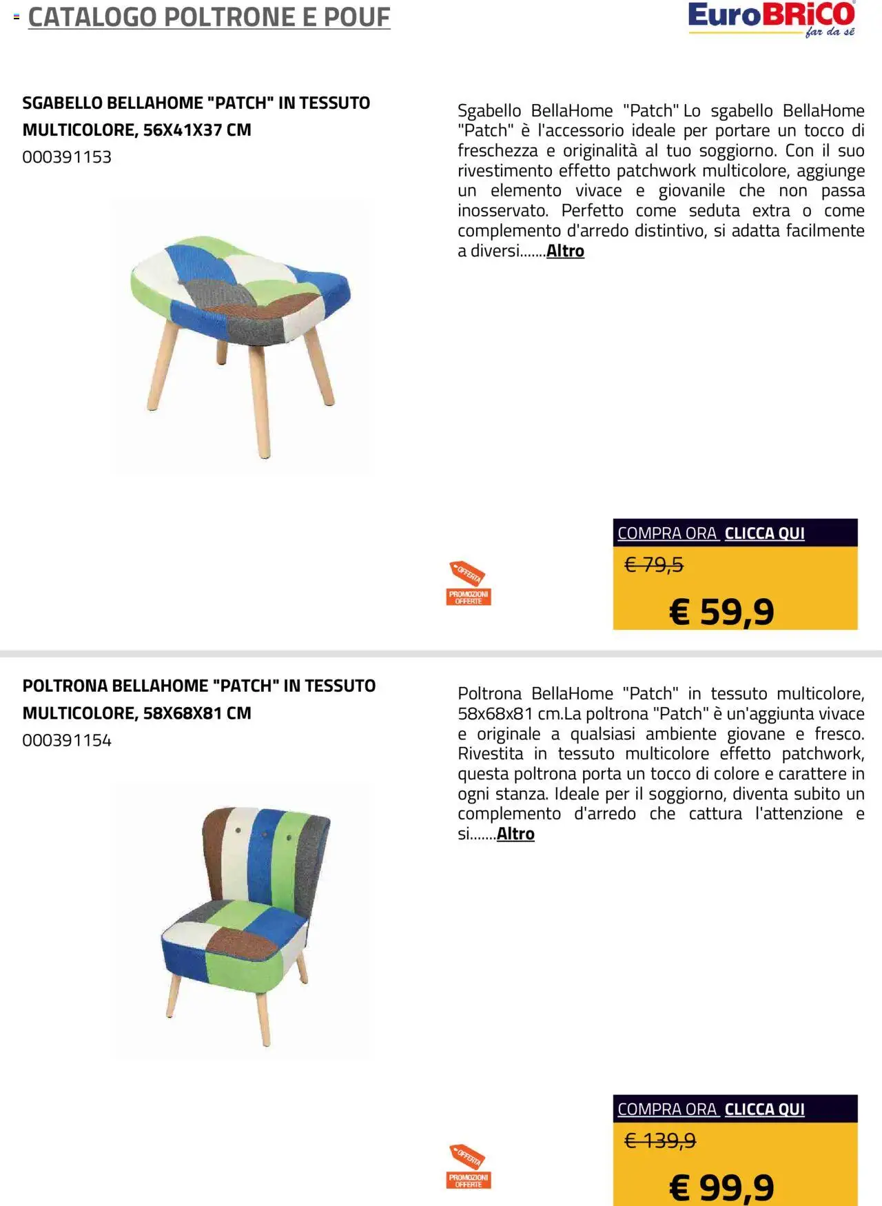Eurobrico Poltrone e Pouf catalogo - pagina 12 - valido dal 23/07/2025