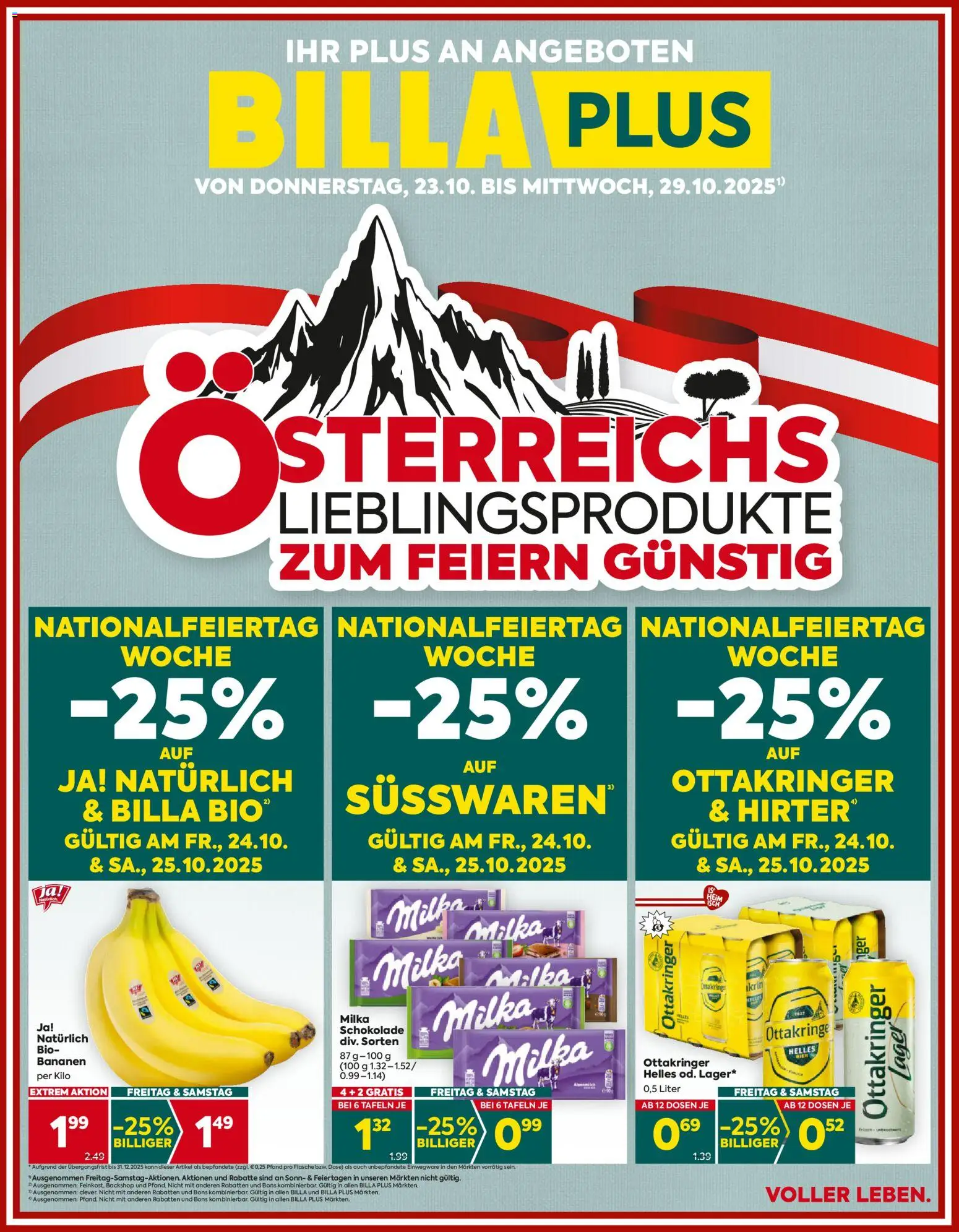 Billa Plus Flugblatt - Seite 1- gültig ab 23.10.2025