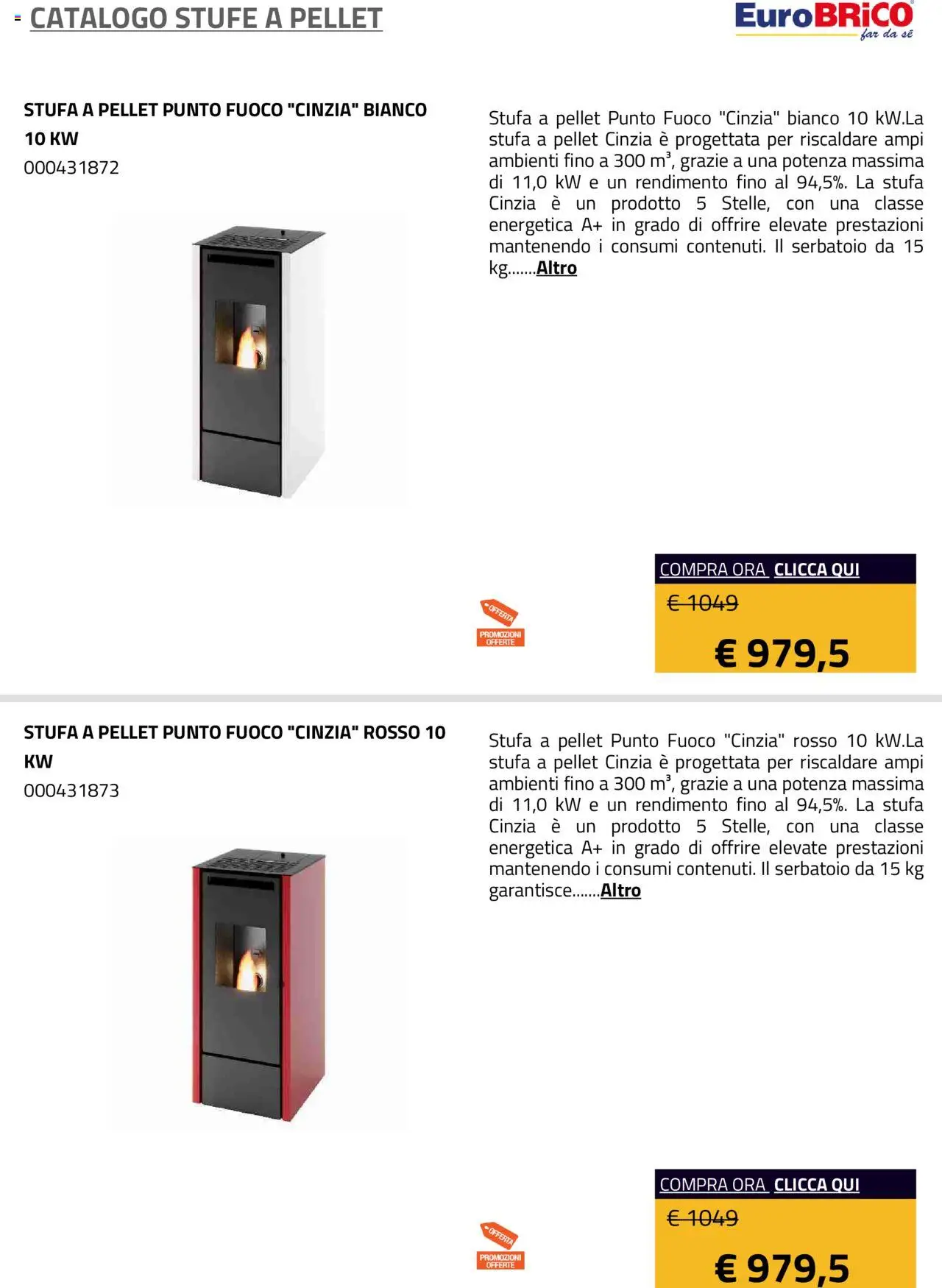 Eurobrico Stufe a Pellet catalogo - pagina 43 - valido dal 23/07/2025