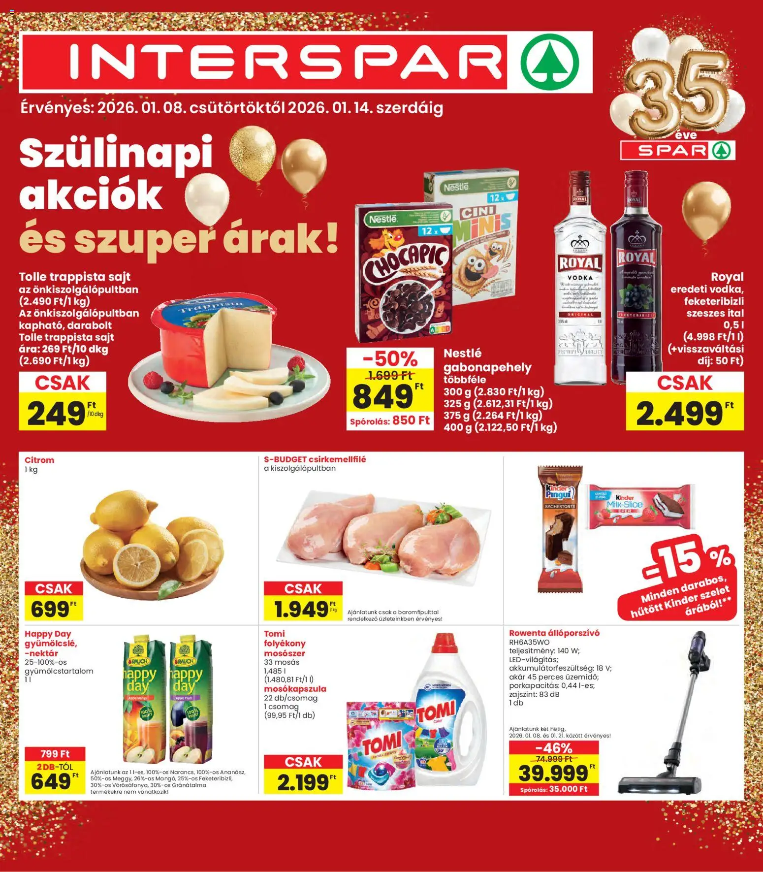 Interspar Akciós újság - 1oldal - érvényes 2026.01.08.-tól
