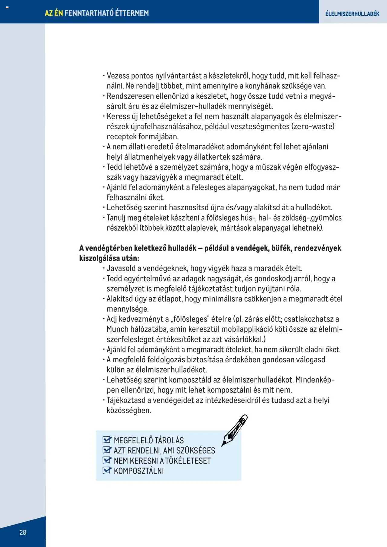 Metro - Fenntartható Gasztronómia booklet - 28oldal - érvényes 2023.06.07.-tól