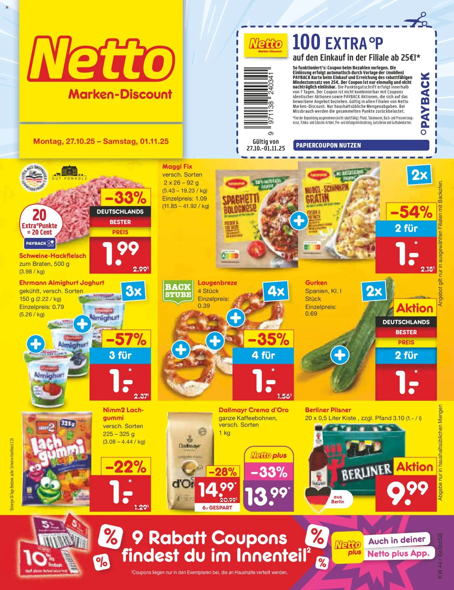 Netto Marken-Discount Prospekt 	 - Seite 1 - gültig ab 27.10.2025
