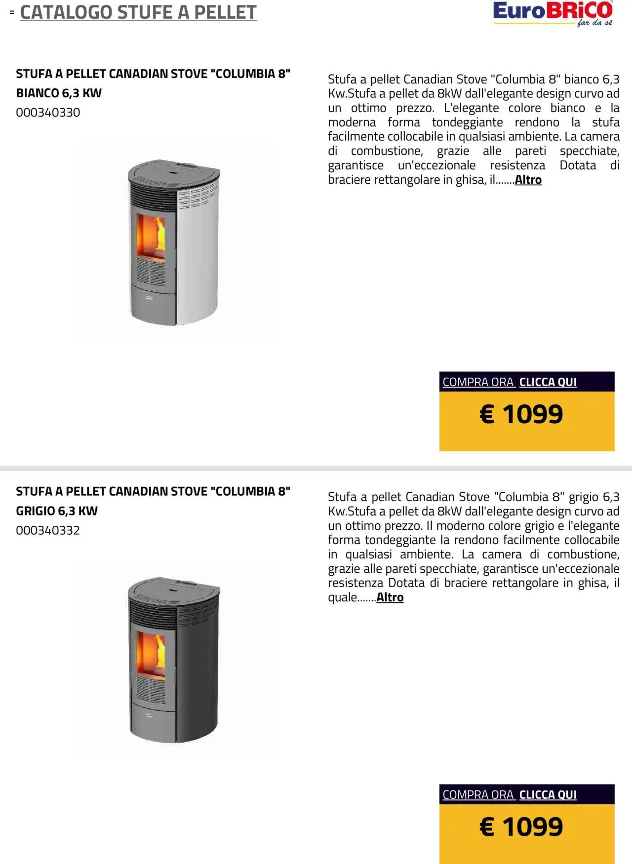 Eurobrico Stufe a Pellet catalogo - pagina 7 - valido dal 23/07/2025