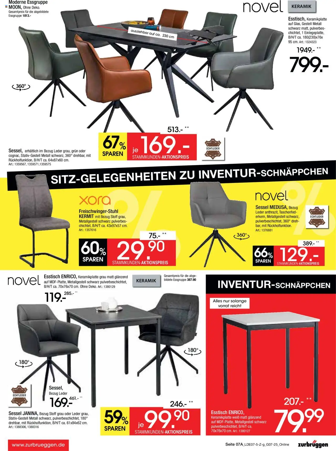 Zurbrüggen Inventurverkauf - Seite 9 - gültig ab 05.07.2025