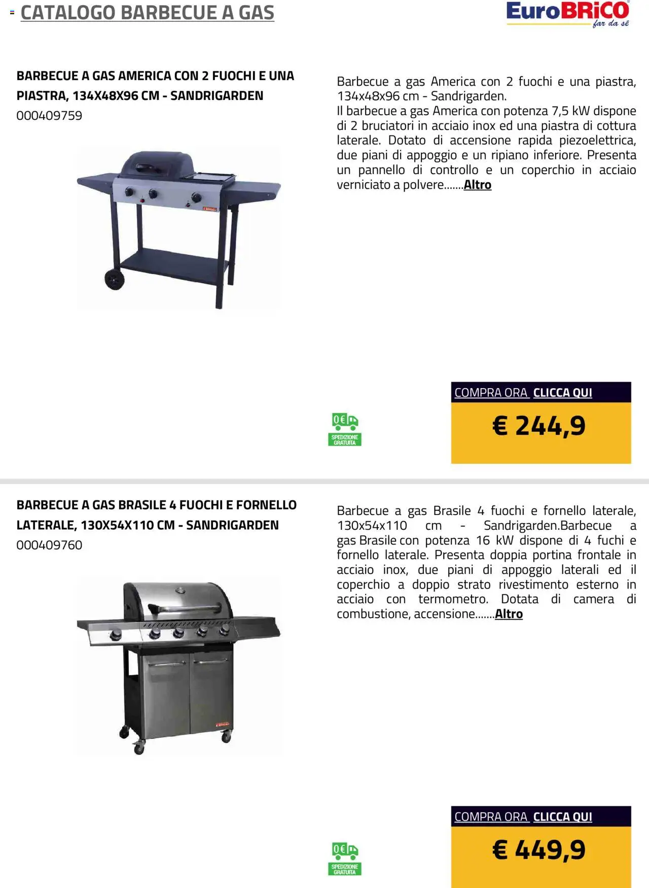 Eurobrico Barbecue a Gas catalogo - pagina 27 - valido dal 23/07/2025