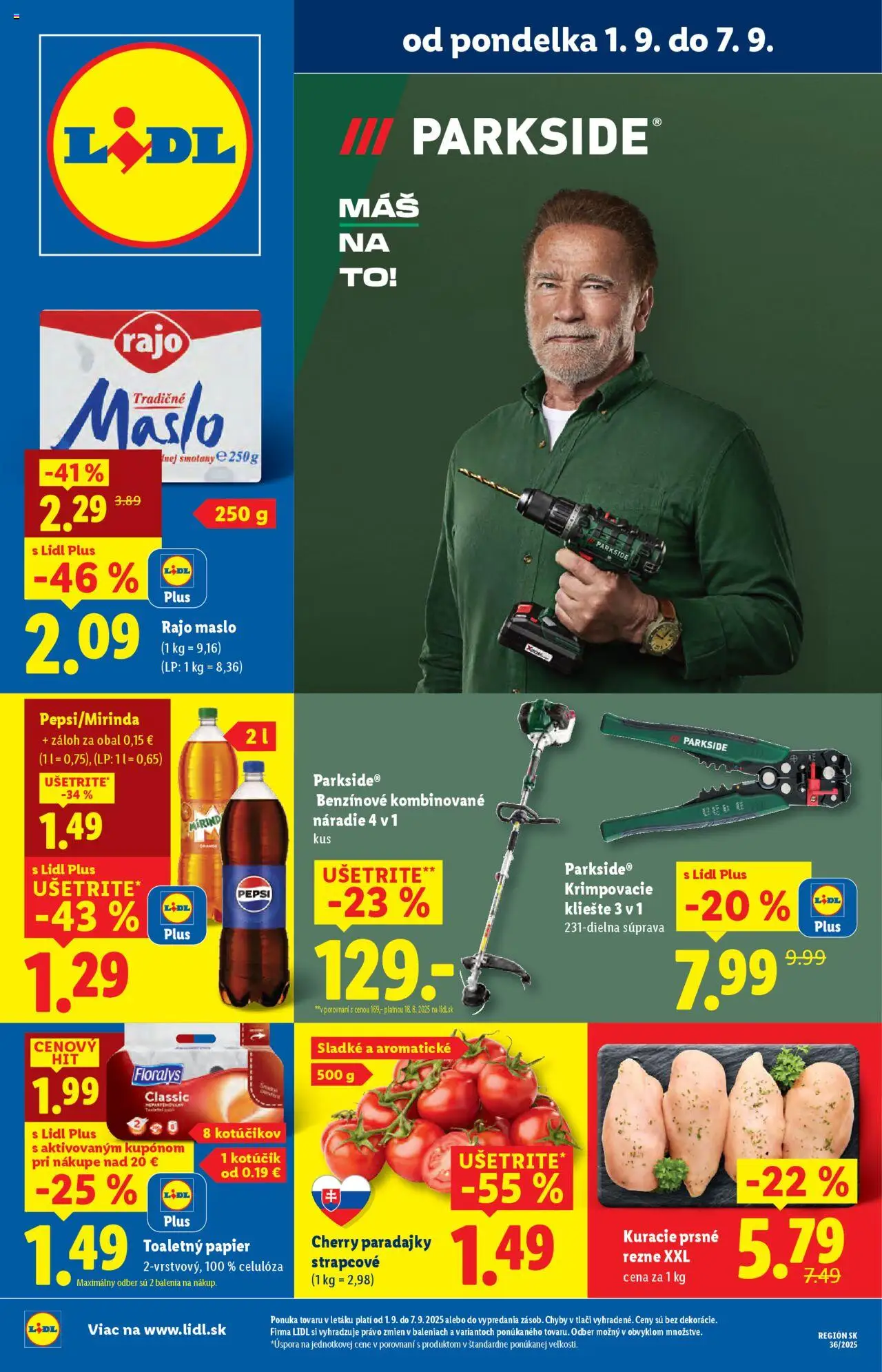 Lidl leták - strana 1- platný od 01.09.2025