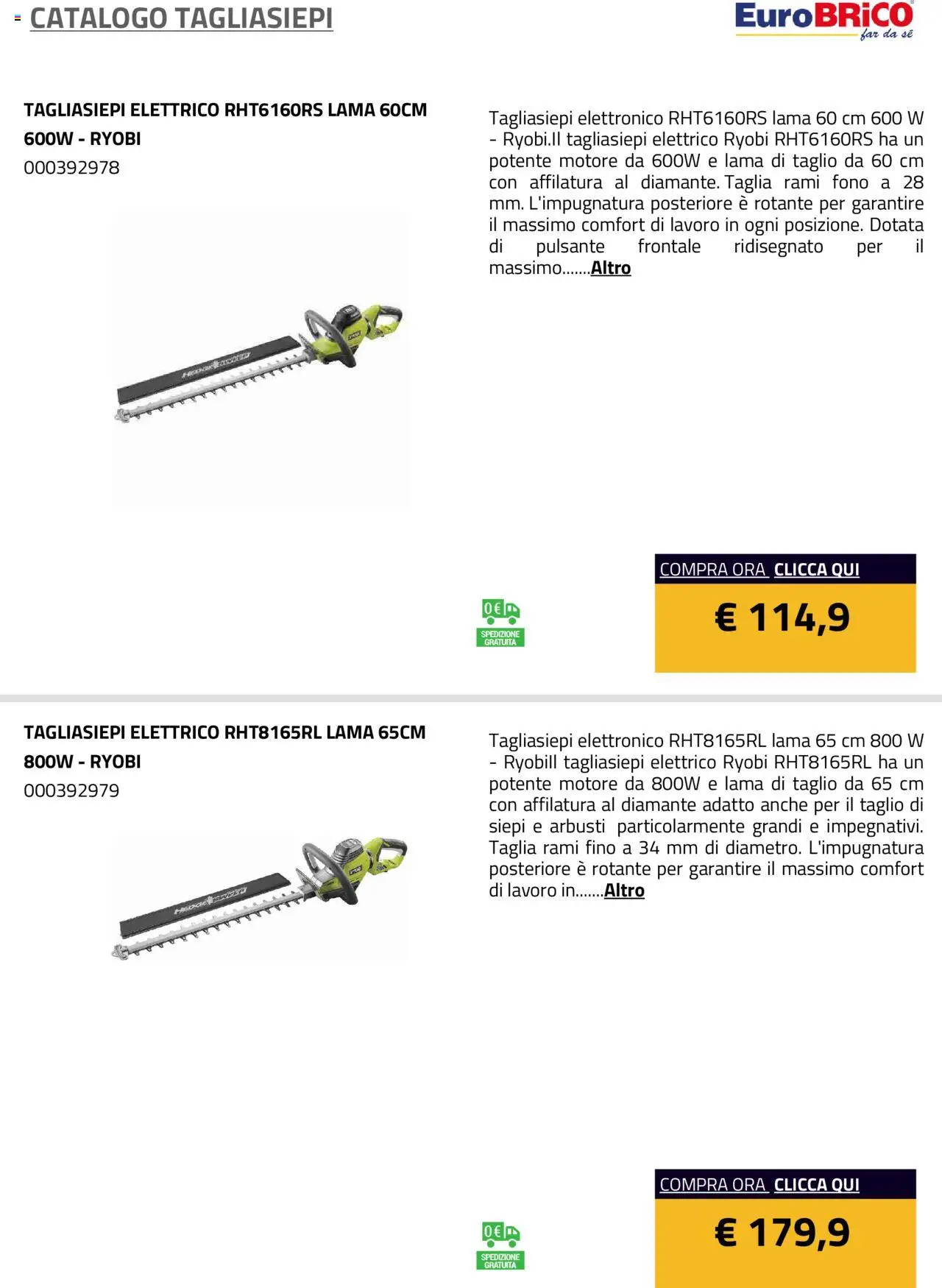Eurobrico Tagliasiepi catalogo - pagina 13 - valido dal 23/07/2025