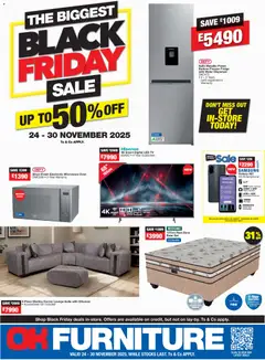Preview OK Furniture - Eswatini Black Friday valid from 24/11/2025