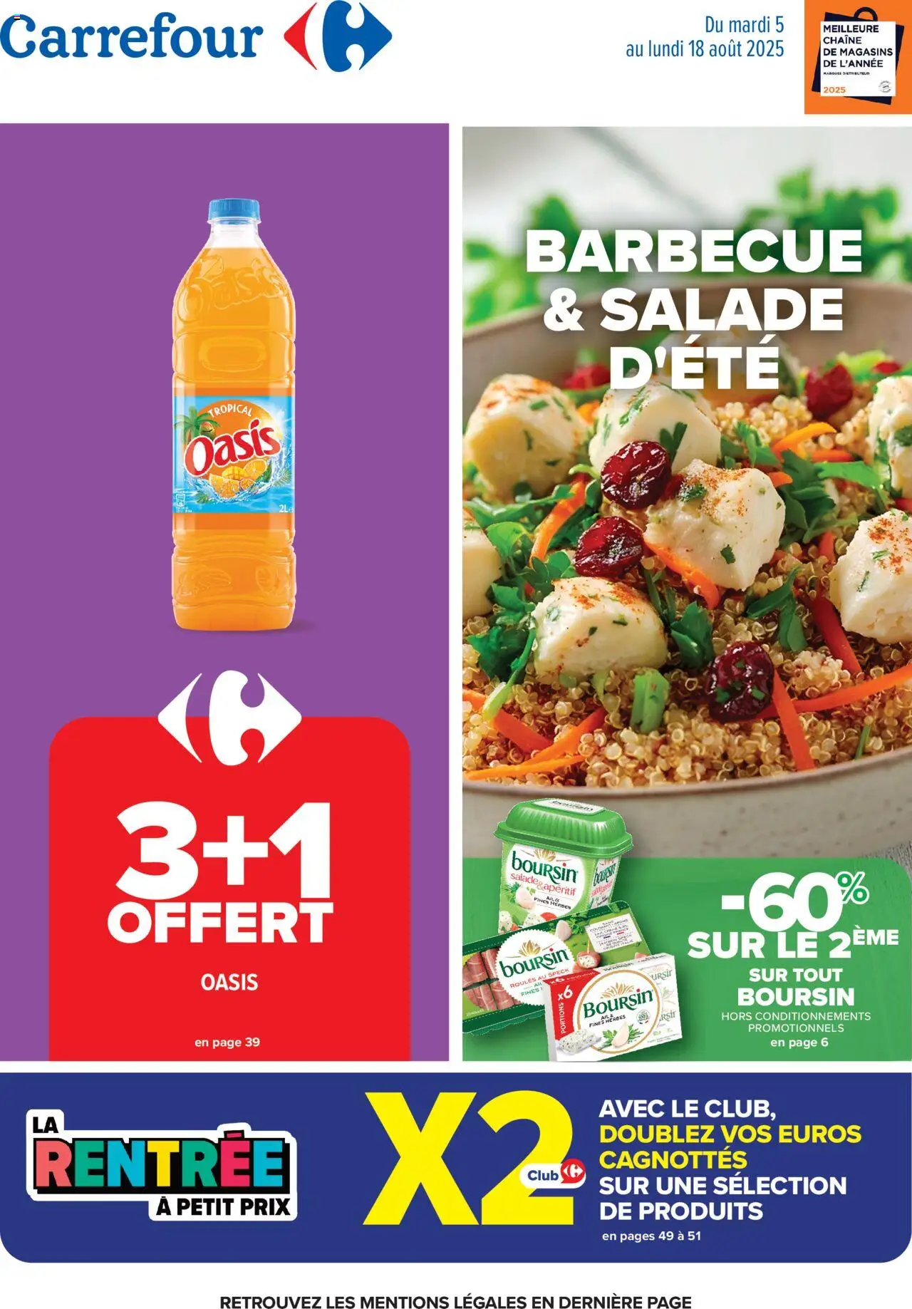 Carrefour catalogue barbecue & salade d'été - page 1 - valable à partir du 05/08/2025