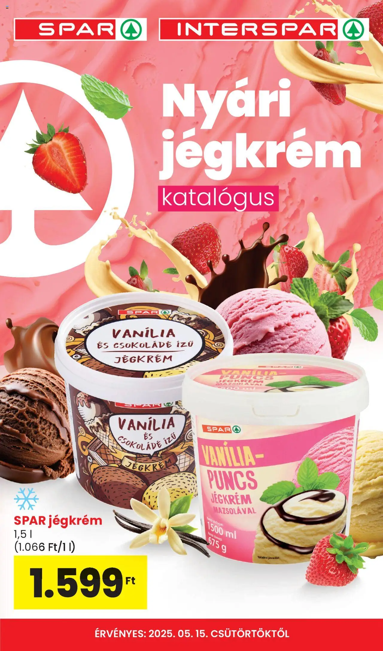 Interspar - Nyári jégkrém katalógus - 1oldal - érvényes 2025.05.15.-tól