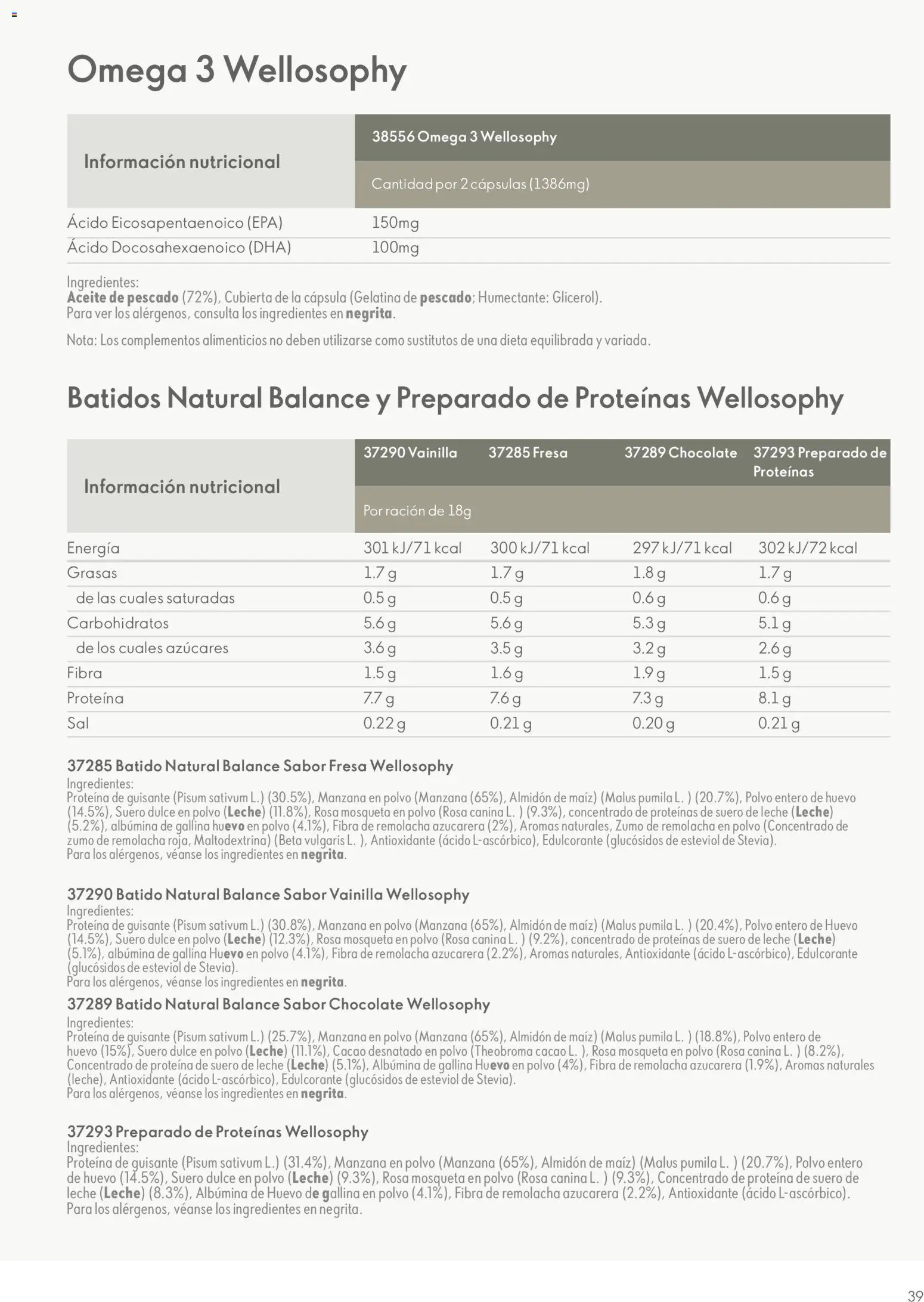 Oriflame - Guía Wellosophy - Página de 39 - Válido desde 01/11/2023