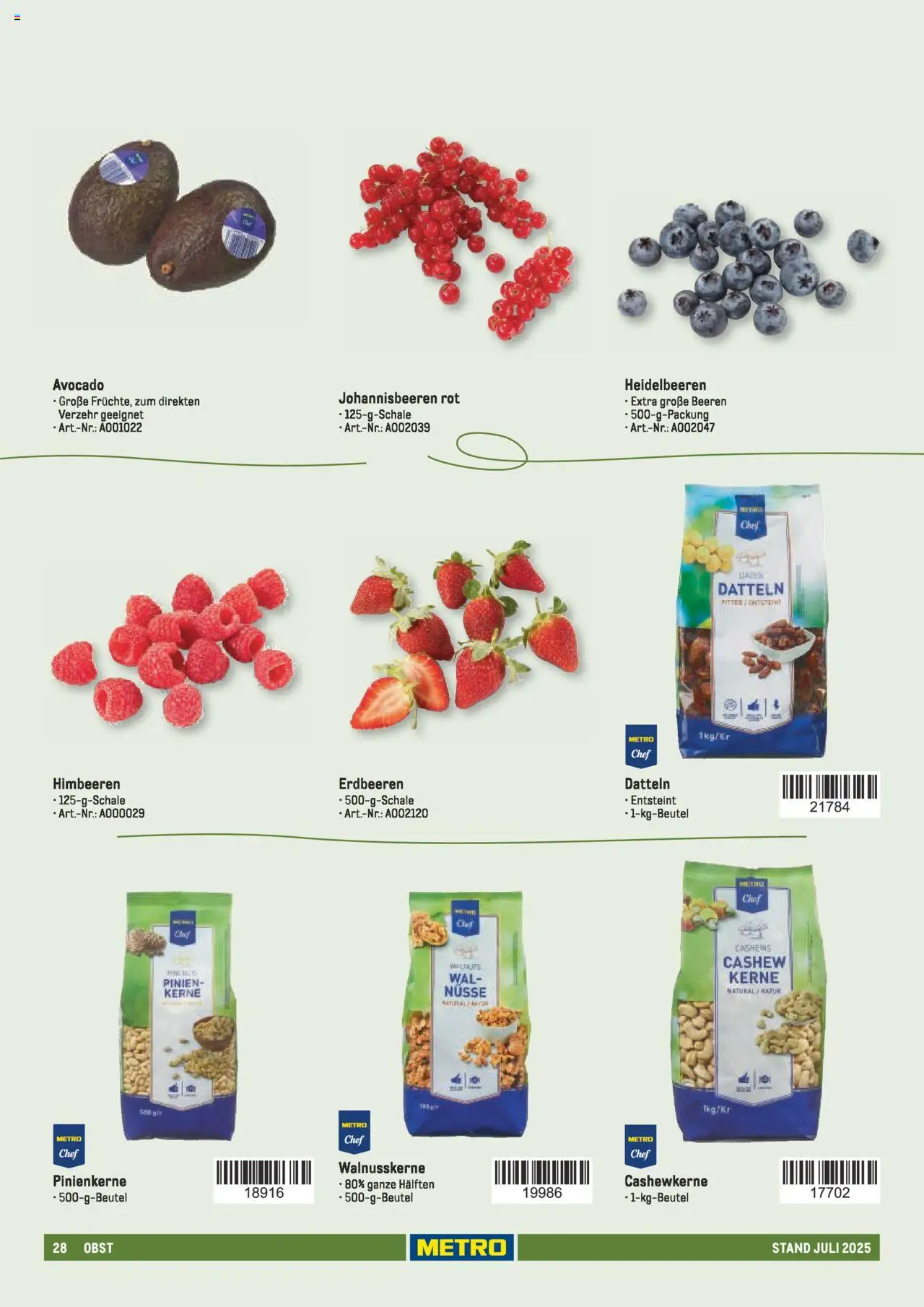 Metro - Sortimentskatalog Lieferservice - Seite 28 - gültig ab 31.07.2025