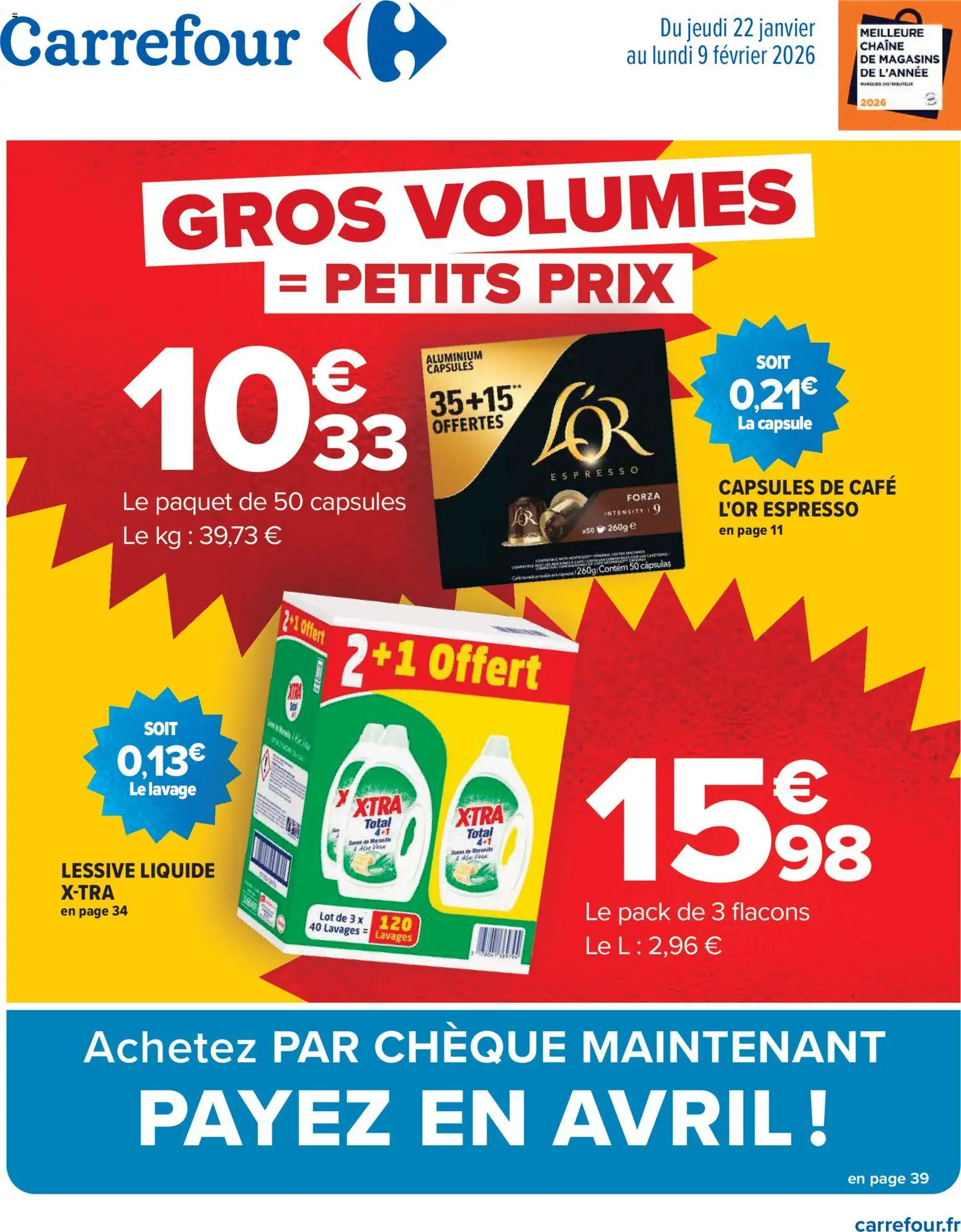 Carrefour Gros volume 2026 - page 1 - valable à partir du 22/01/2026