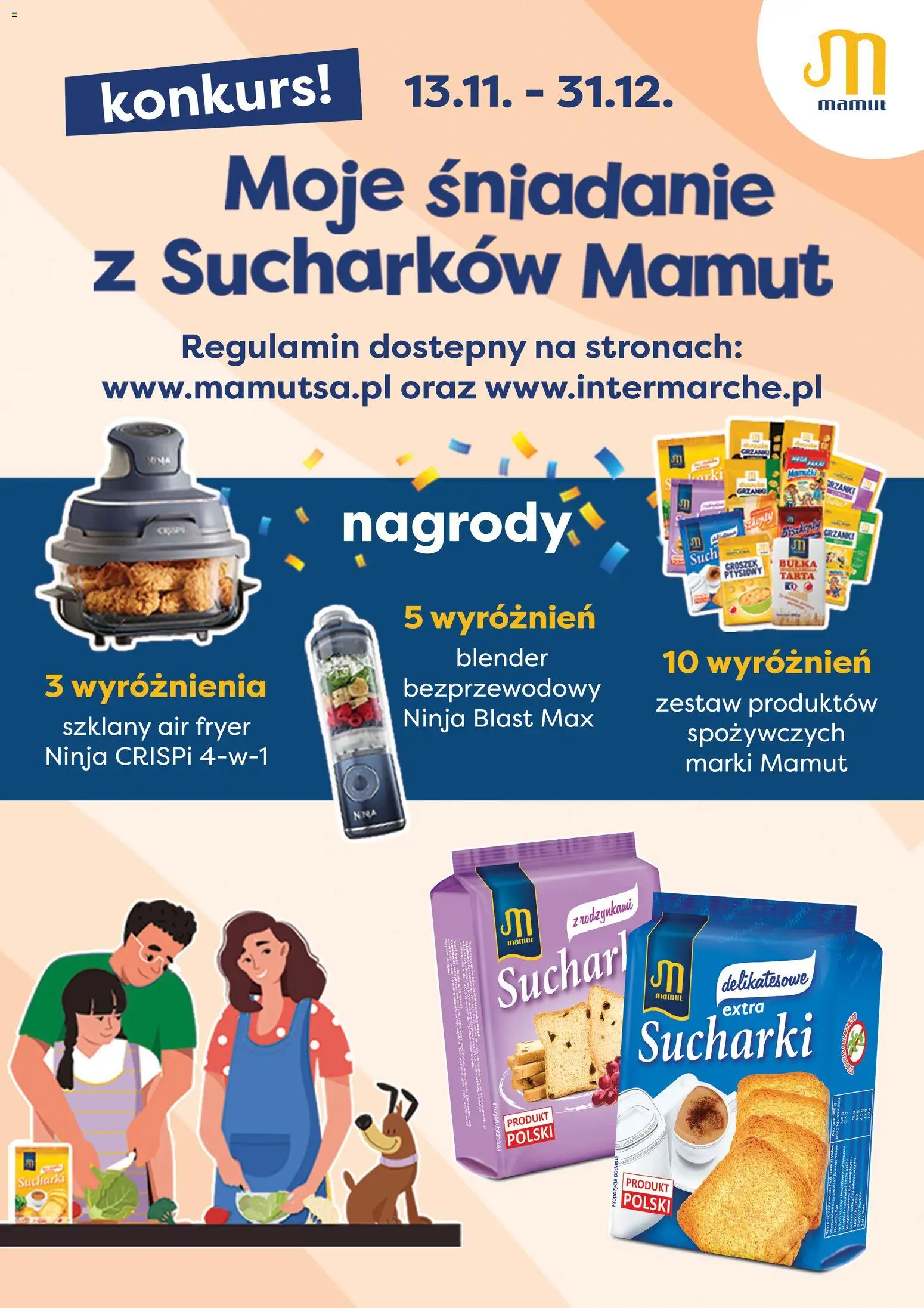 Intermarche Konkurs - Moje śniadanie z sucharków Mamut - strona 1- ważny od 13.11.2025