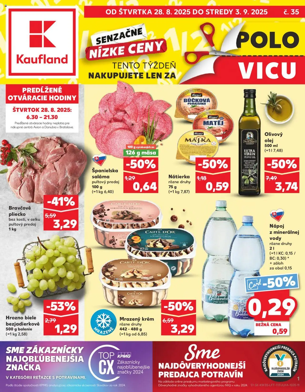 Kaufland SK Bratislava-Devínska Nová Ves - 1oldal - érvényes 2025.08.28.-tól