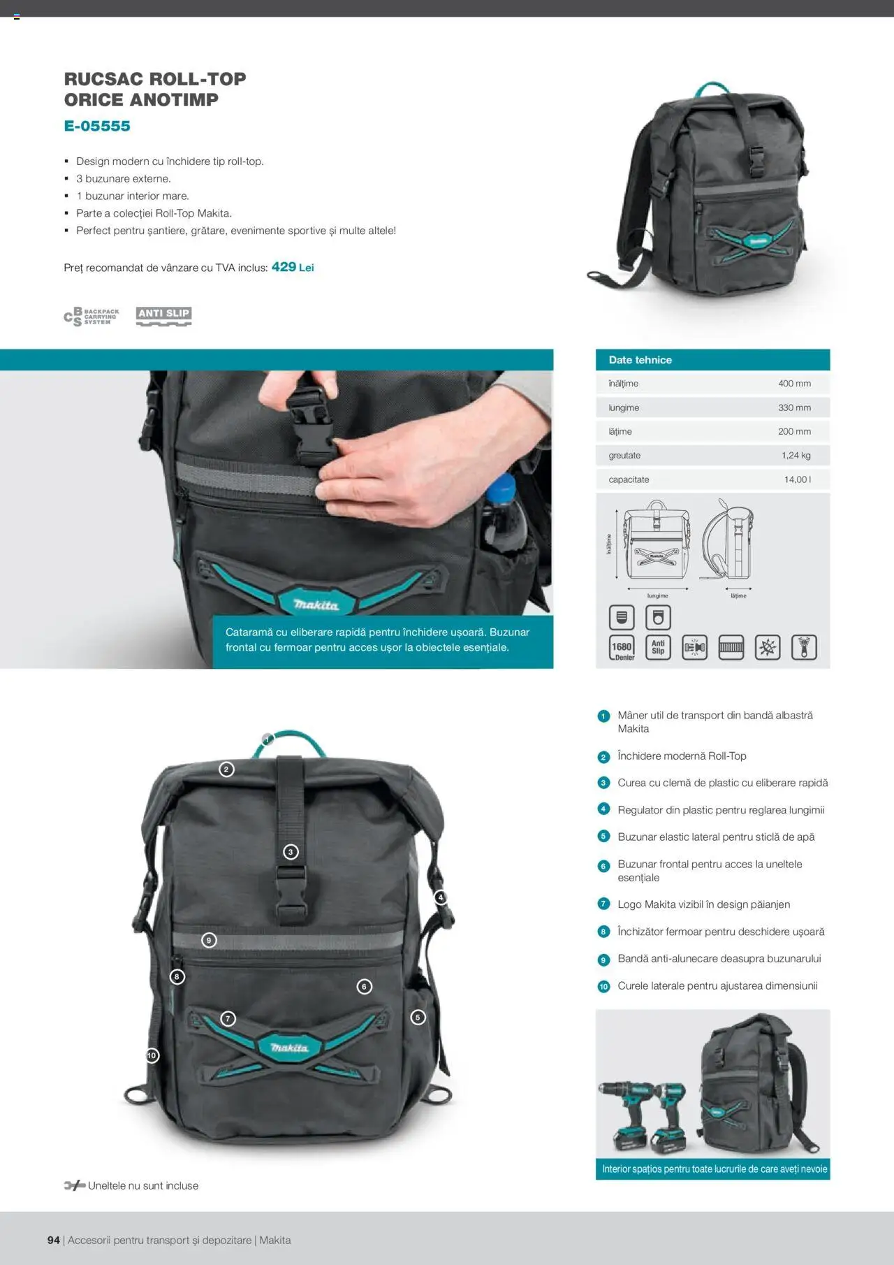 Makita catalog - Accesorii pentru transport si depozitare   - pagina 94- valabil de la 06.09.2021
