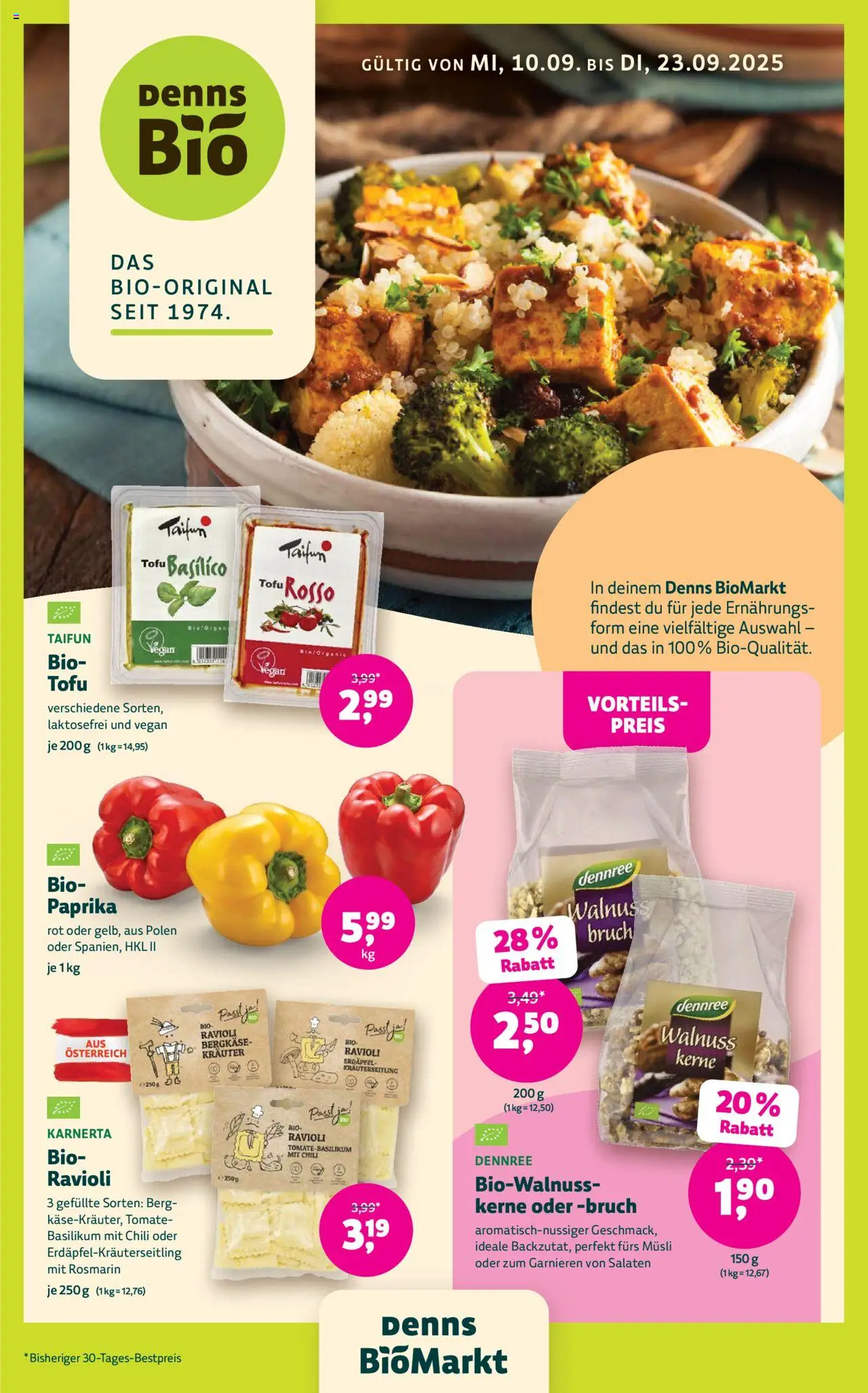 Denns BioMarkt Angebote - Seite 1- gültig ab 10.09.2025