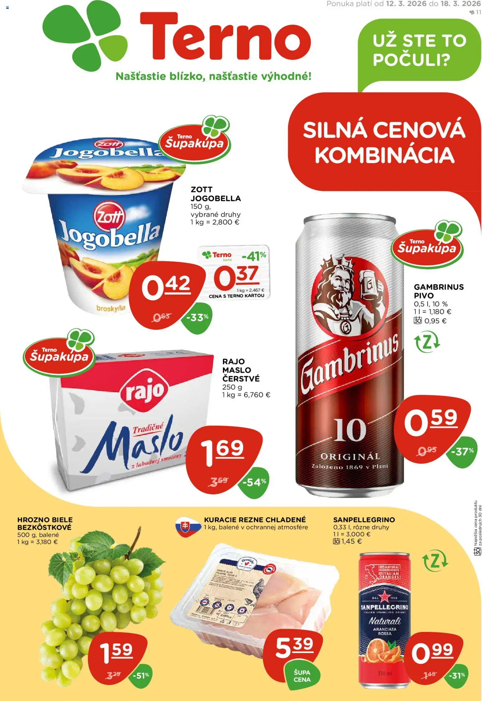 Terno leták - strana 1- platný od 12.03.2026