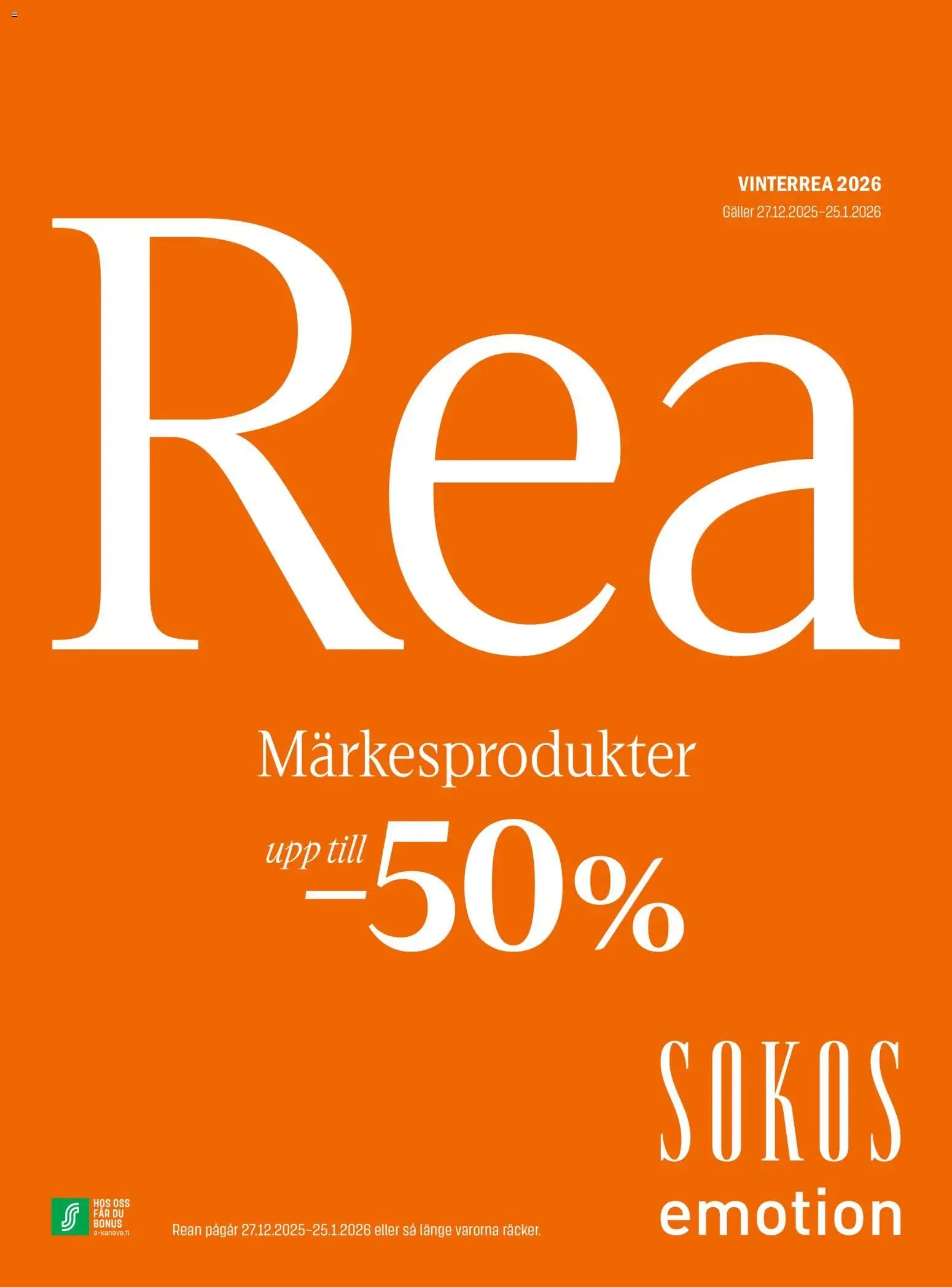 Sokos - Tarjoukset - Emotion - sivu 1- voimassa alkaen 27/12/2025