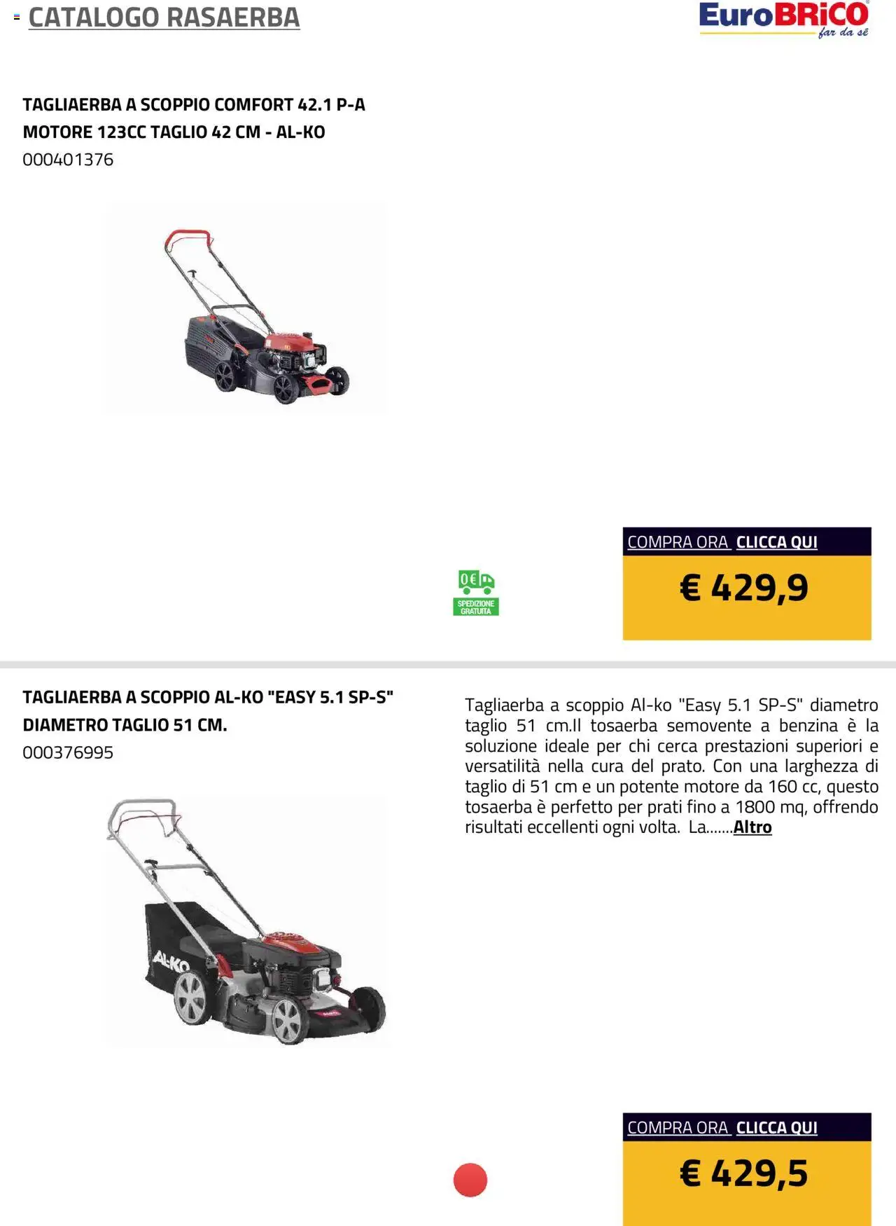 Eurobrico Rasaerba catalogo - pagina 12 - valido dal 23/07/2025