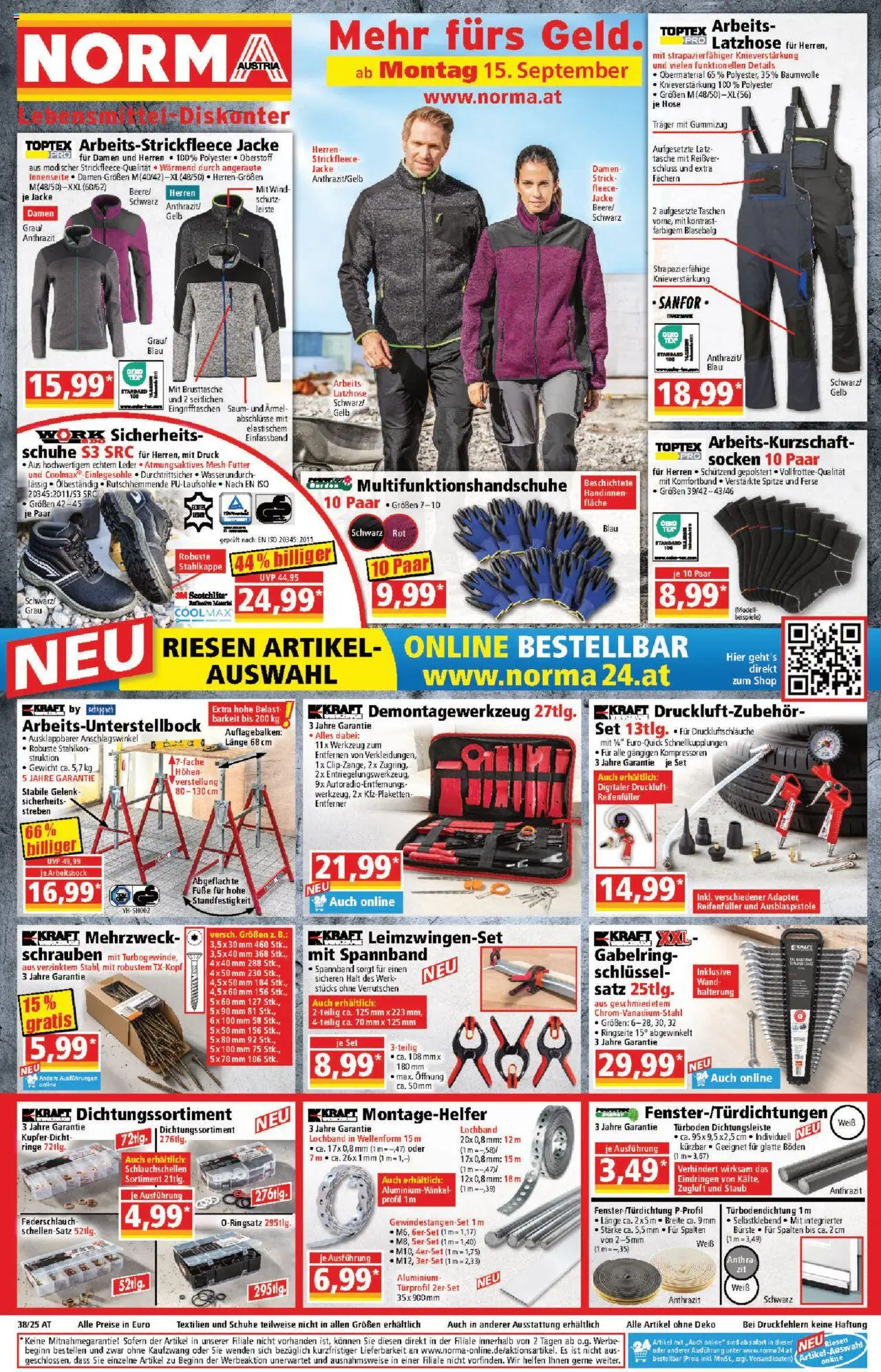 Norma Flugblatt - Seite 1- gültig ab 08.09.2025