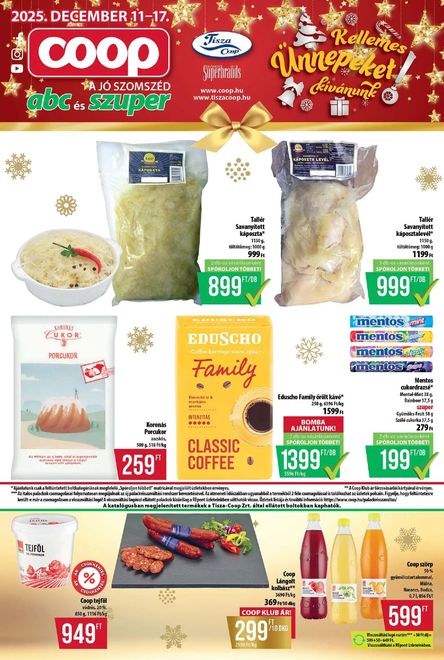 COOP - Abc & Szuper / Tisza - 1oldal - érvényes 2025.12.11.-tól