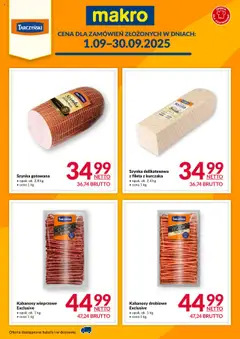 Podgląd Makro Gazetka - Wędliny Tarczyński ważny od 01.09.2025