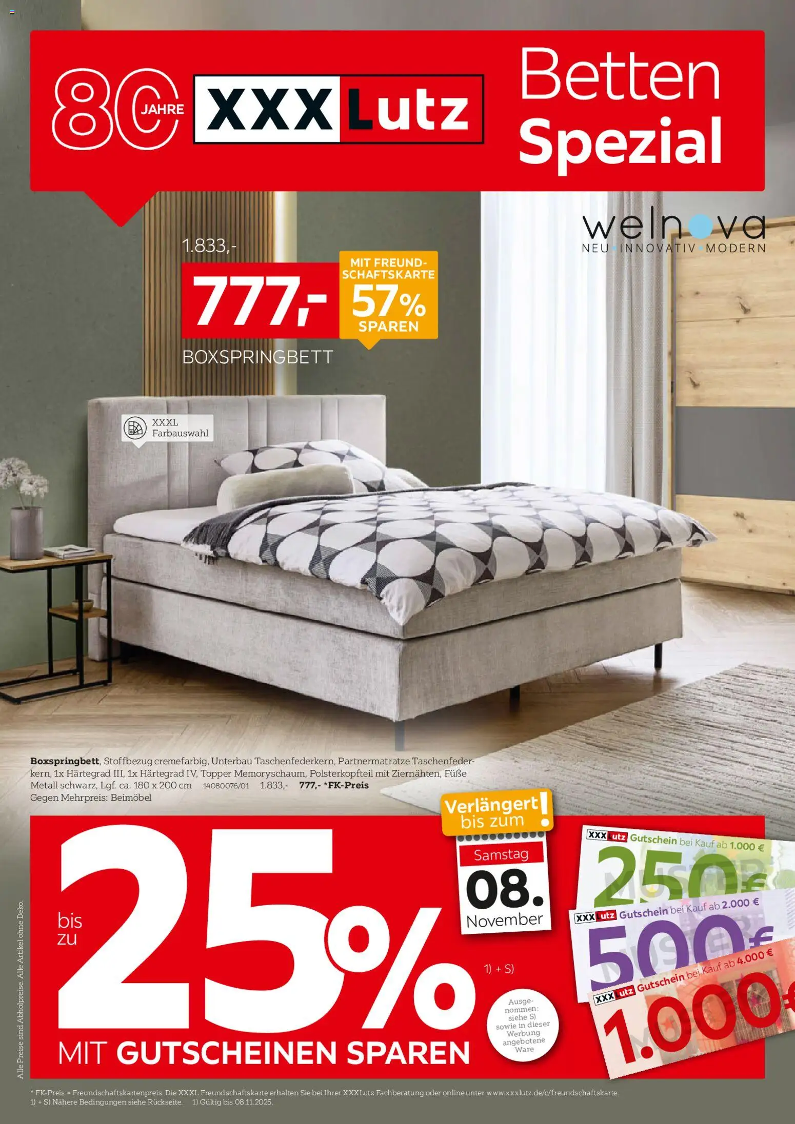 XXXL Lutz Betten Spezial - Seite 1 - gültig ab 02.11.2025