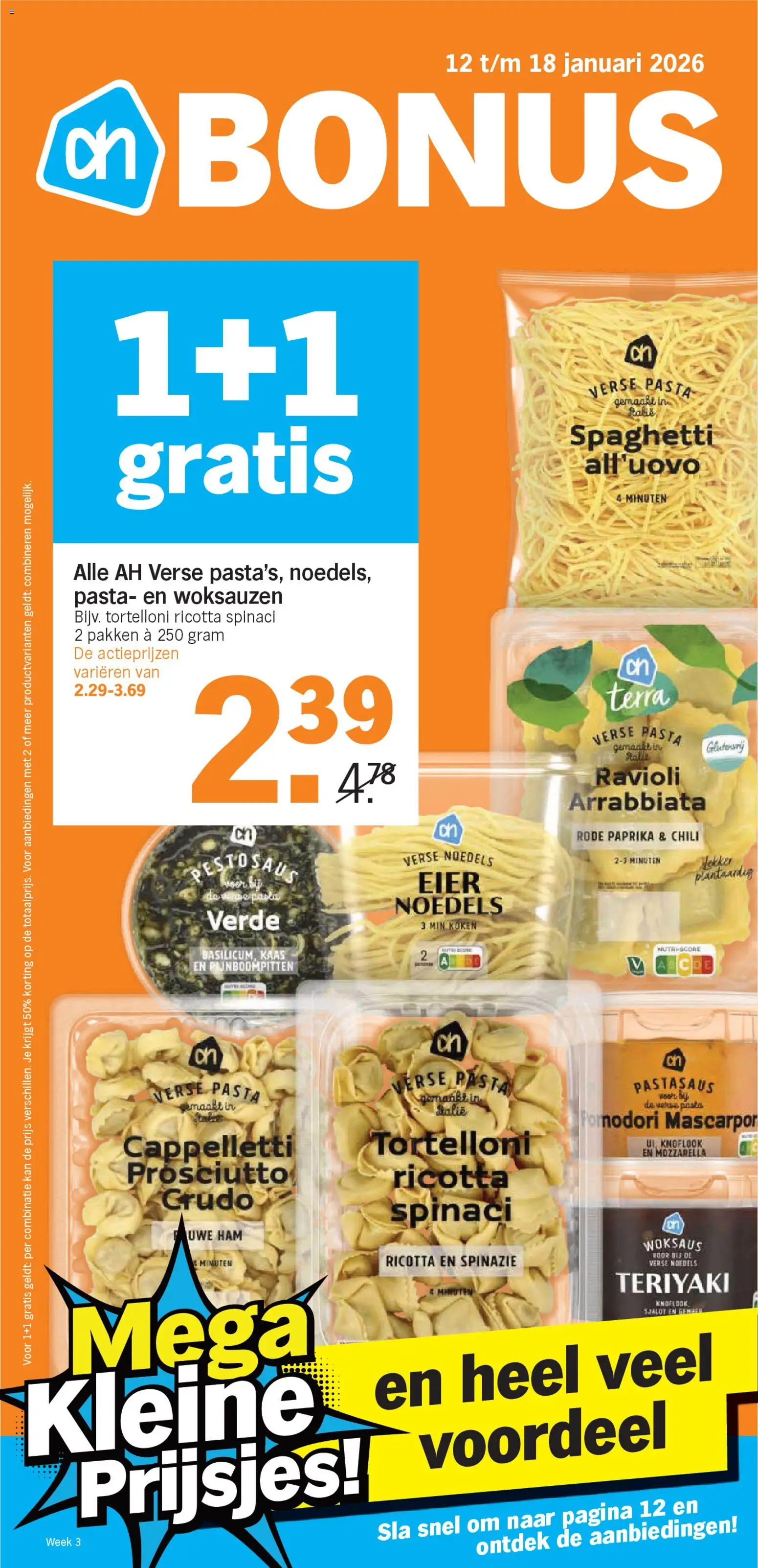 Albert Heijn - Folder week 3 - pagina 1- geldig vanaf 12-01-2026