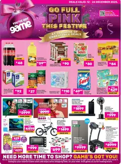 Preview Game - Go Full Pink This Festive Deals valid from 12/12/2025